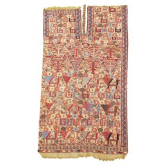 Ancien tapis persan Shahsevan, Fragment de couverture de cheval, 19e siècle