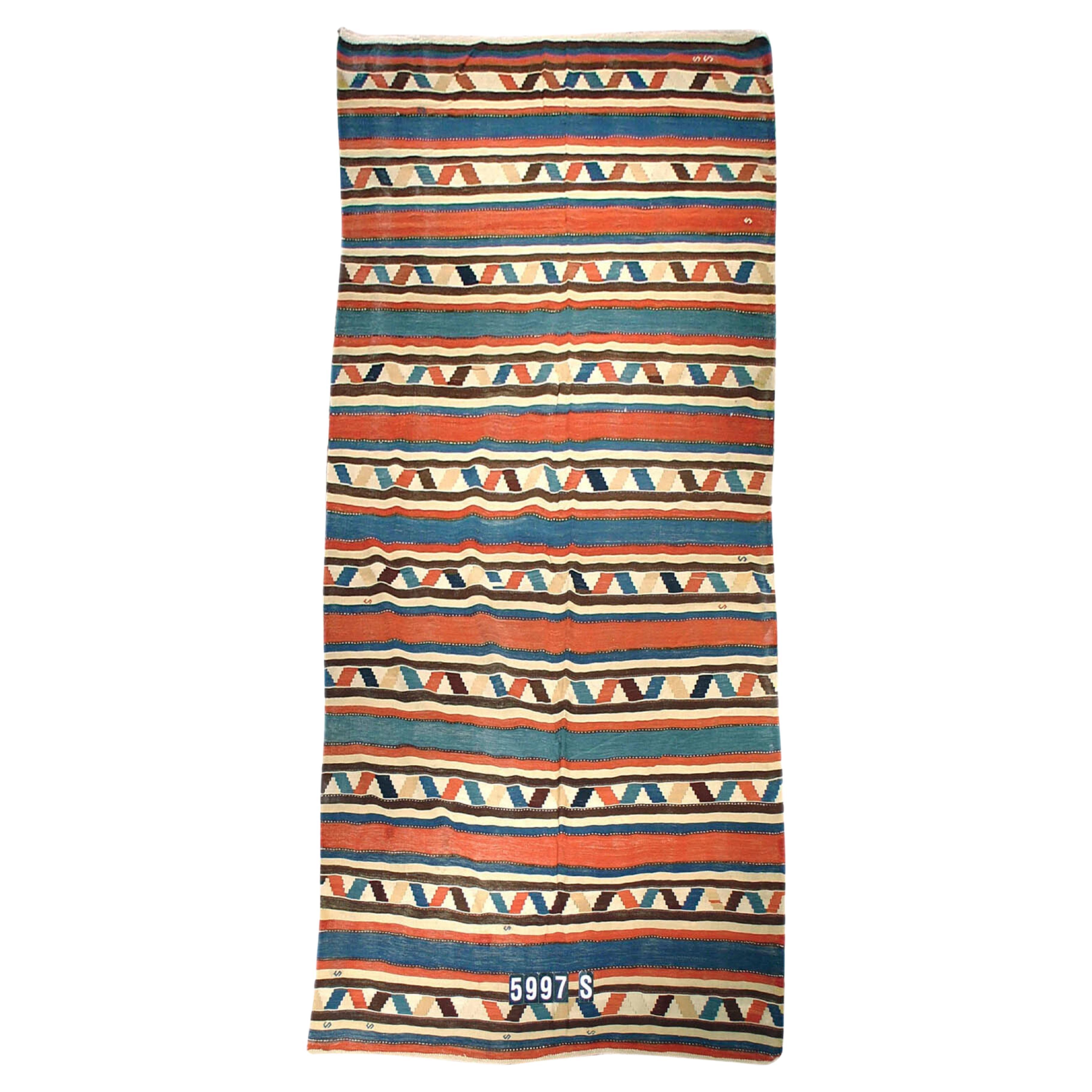 Antique Persian Shahsevan Kilim, 19th Century For Sale