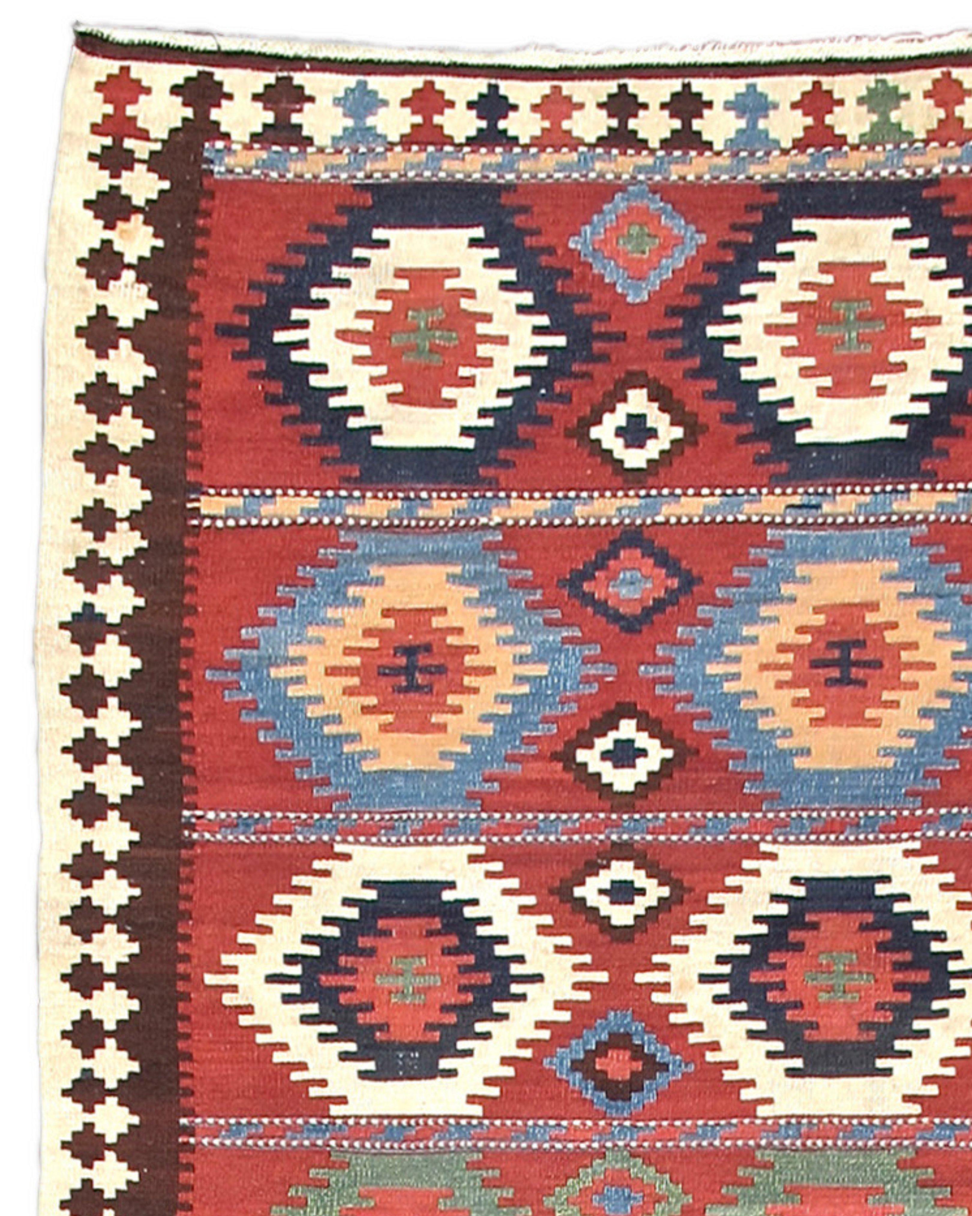 Hand-Knotted Antique Persian Shahsevan Kilim Rug, c. 1900 For Sale