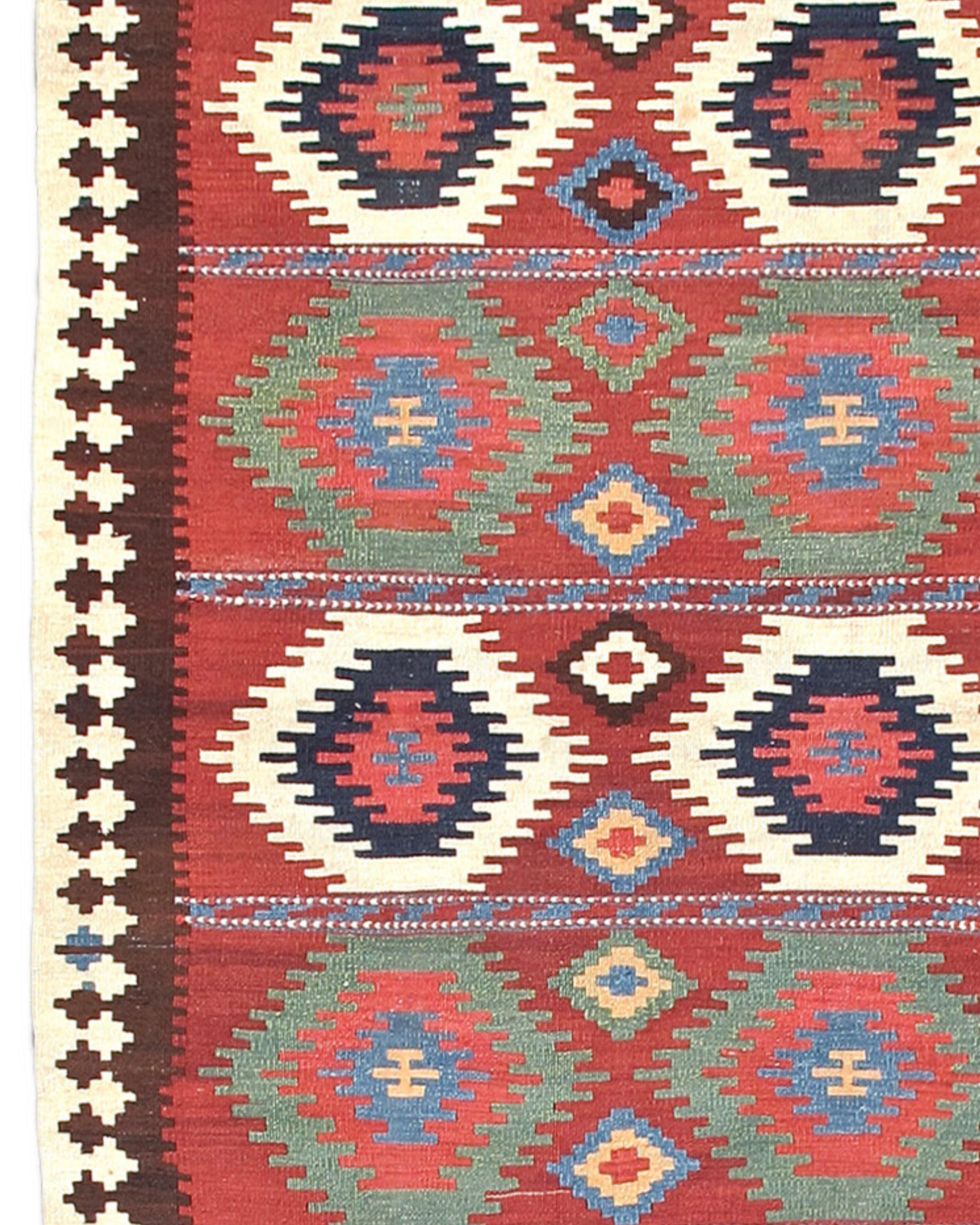 Antique Persian Shahsevan Kilim Rug, c. 1900 In Excellent Condition For Sale In San Francisco, CA