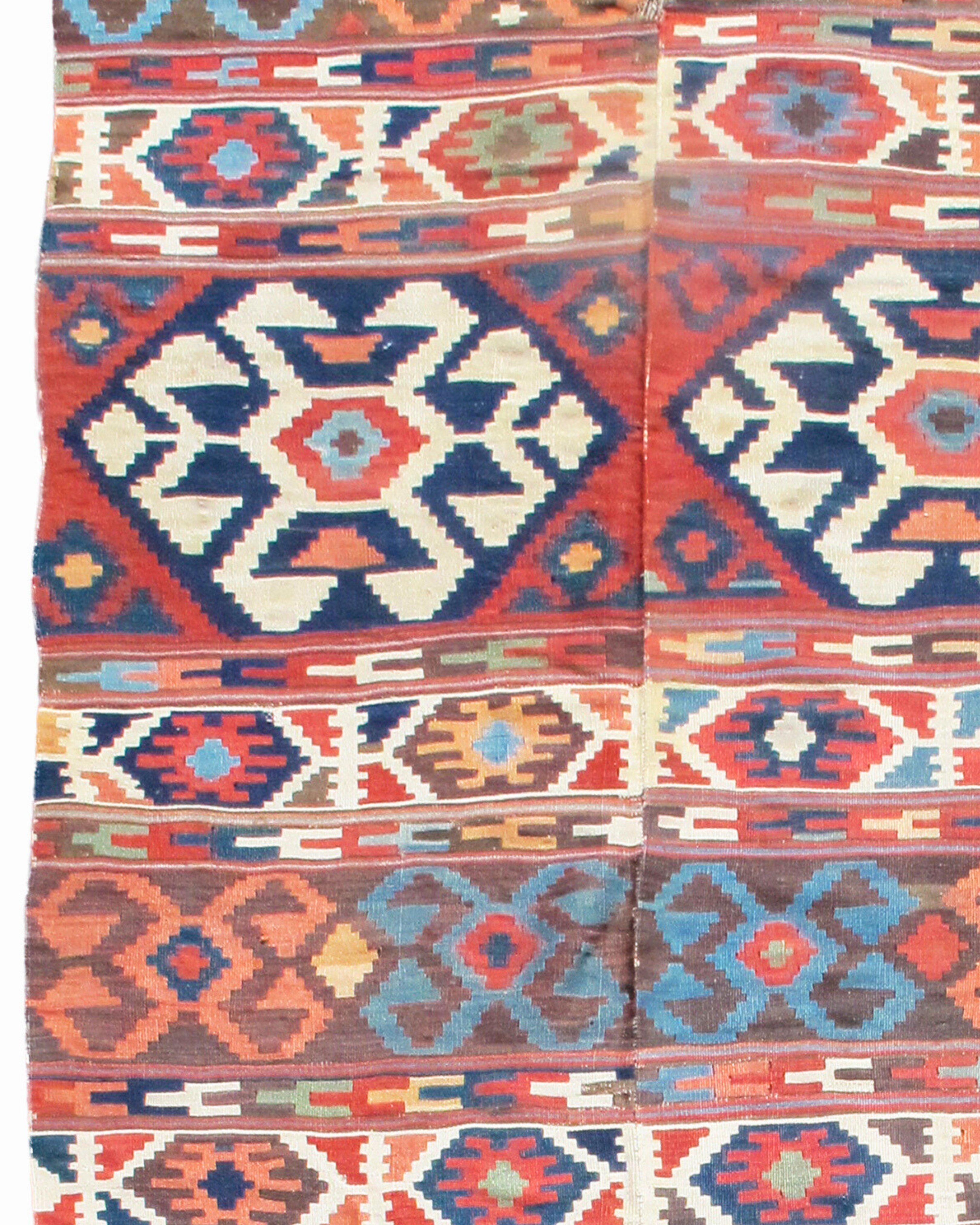 Antique Persian Shahsevan Kilim Rug, Late 19th Century In Good Condition For Sale In San Francisco, CA