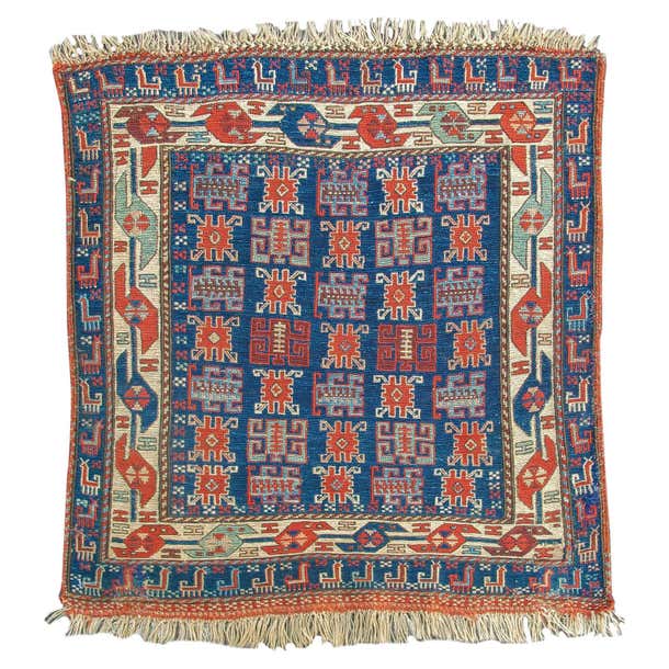 Shahsevan Flag Antique Persian Shahsevan Sumak Bagface, 19th Century For Sale at 1stDibs