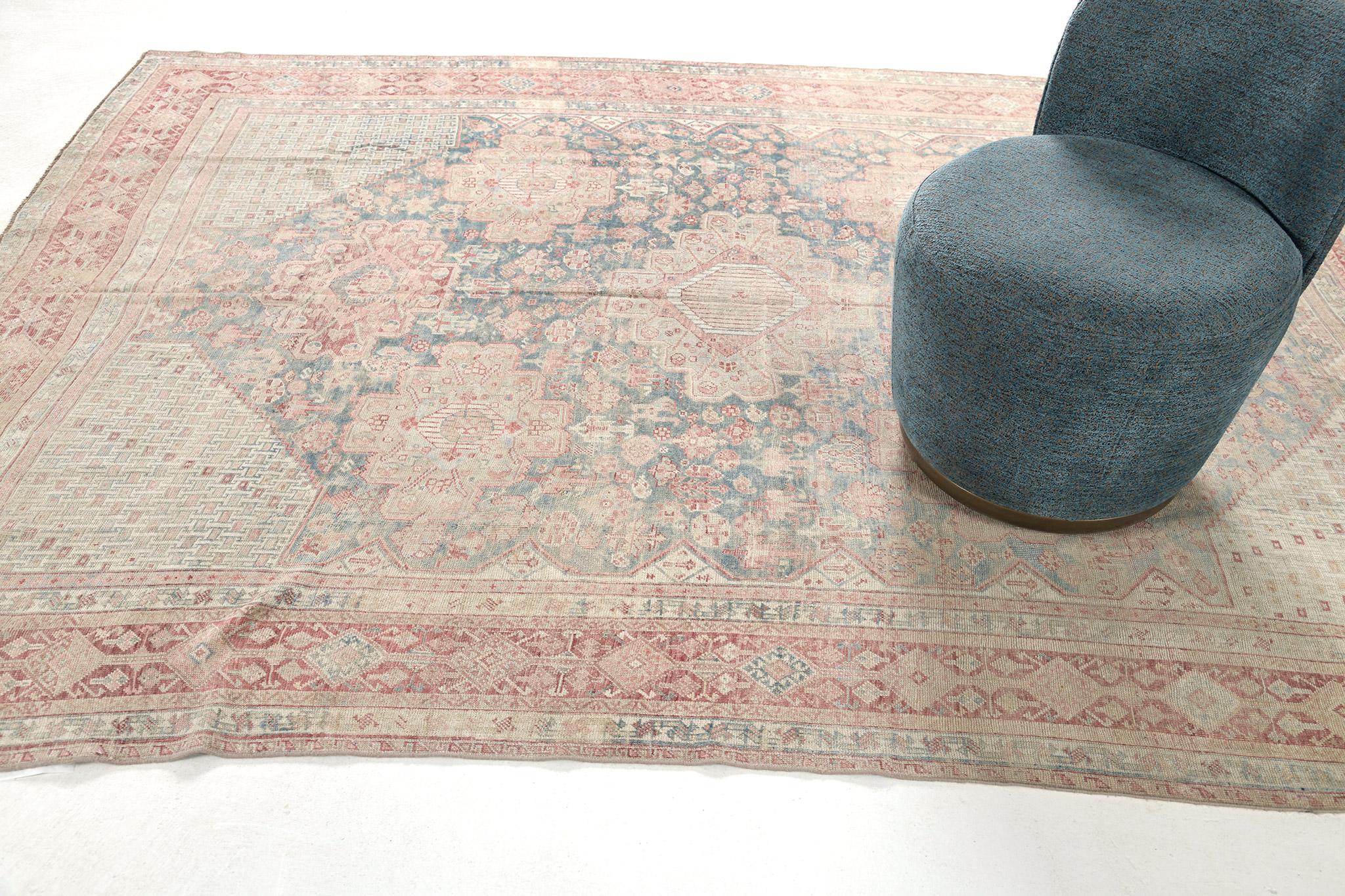 Hand-Knotted Antique Persian Shiraz 30185 For Sale