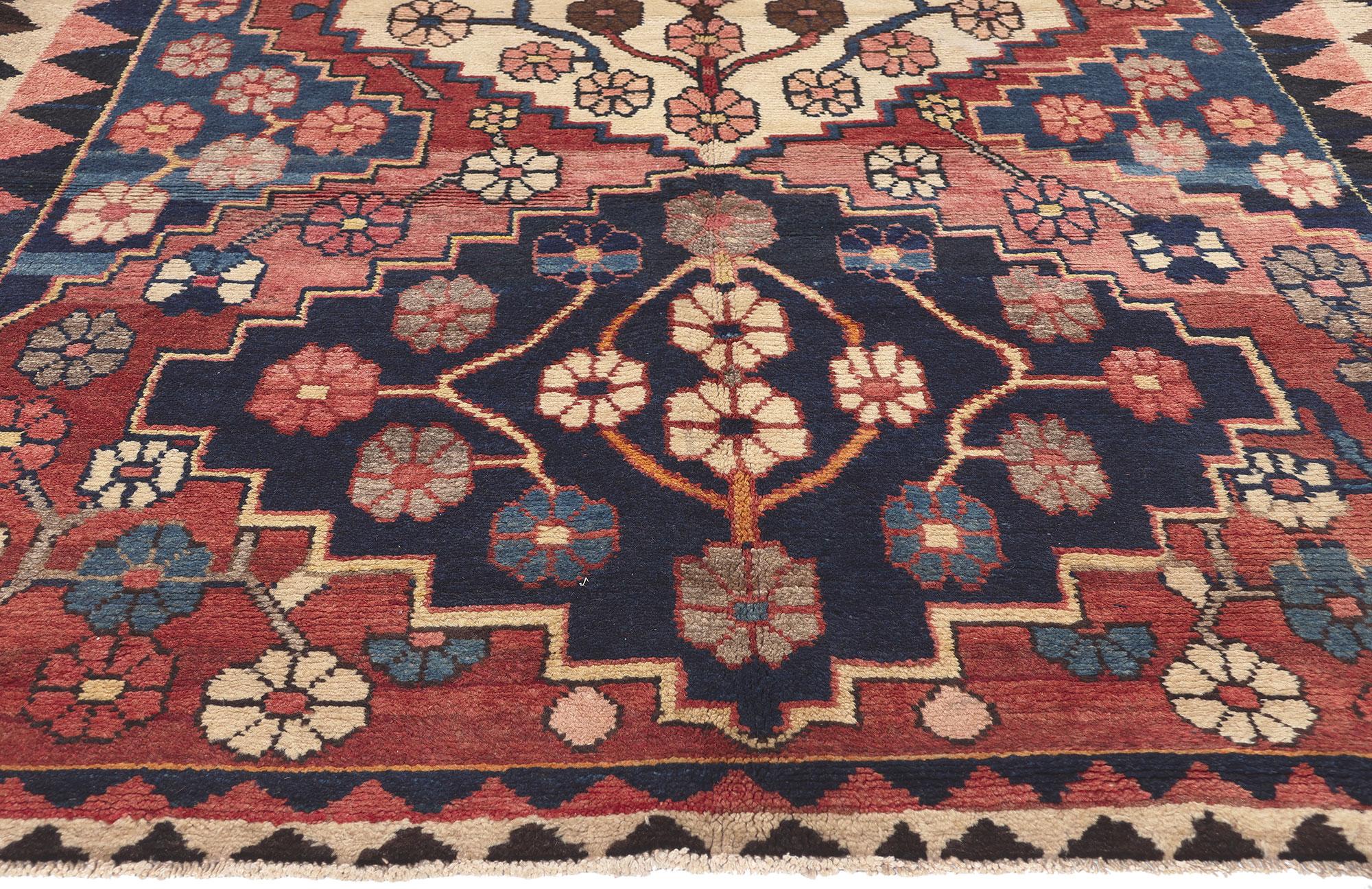 Hand-Knotted Antique Persian Shiraz Carpet, 04'11 x 09'00 For Sale