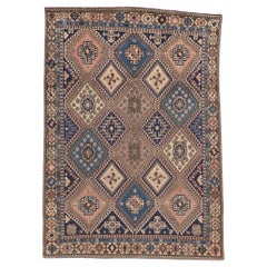 Antique Persian Shiraz Diamond Carpet, 06'05 x 08'11