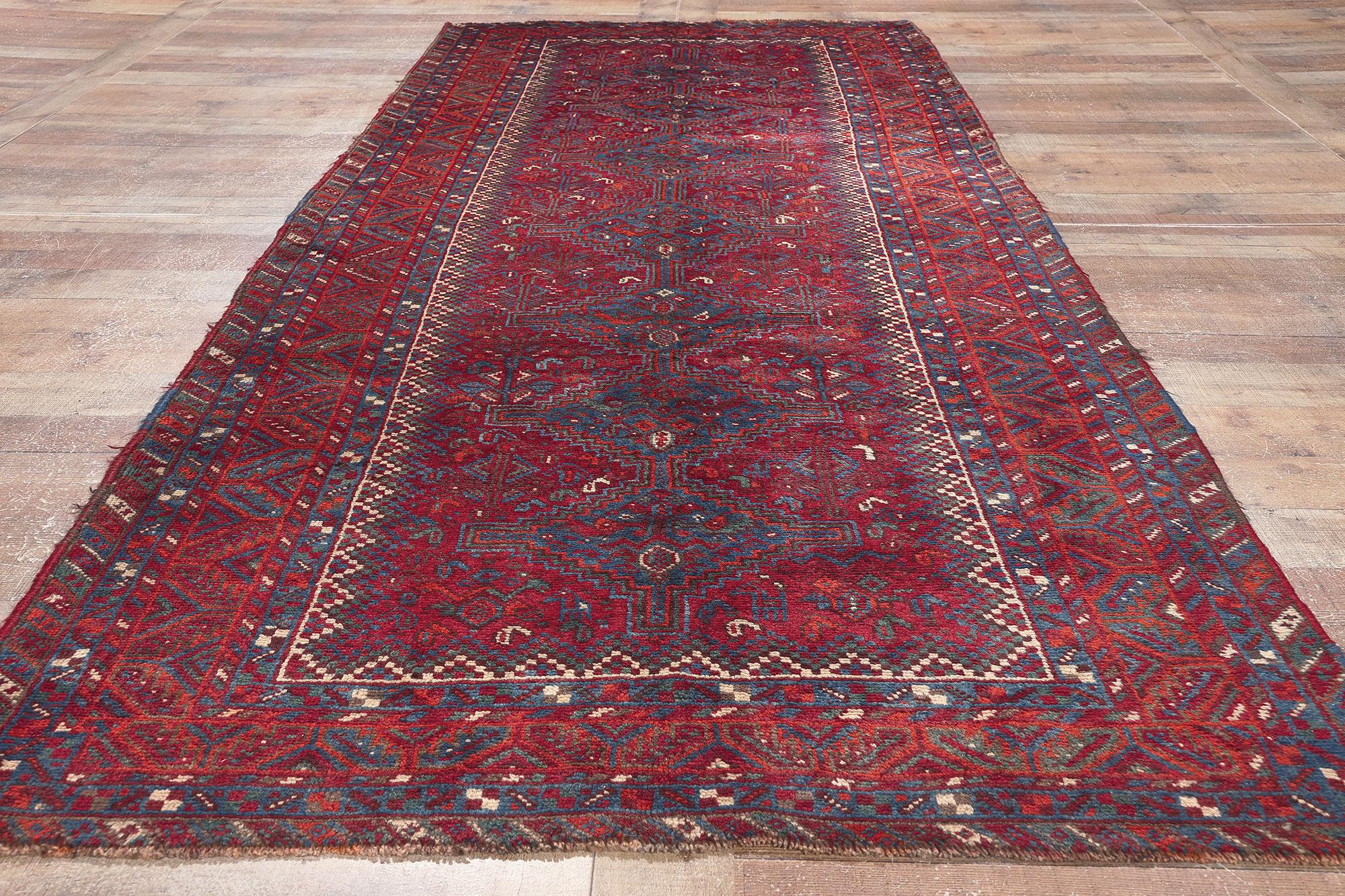 Antique Persian Shiraz Diamond Carpet For Sale 1