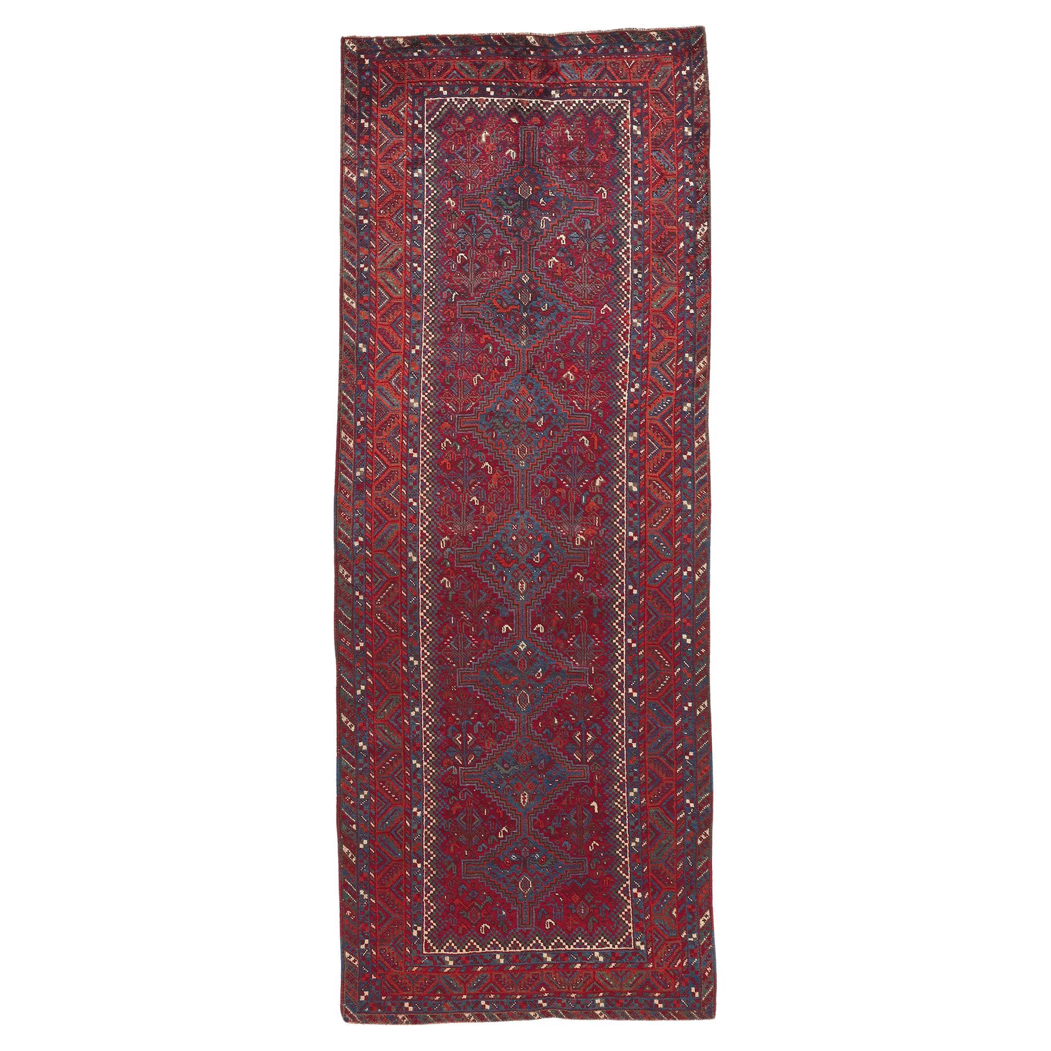 Antique Persian Shiraz Diamond Carpet For Sale