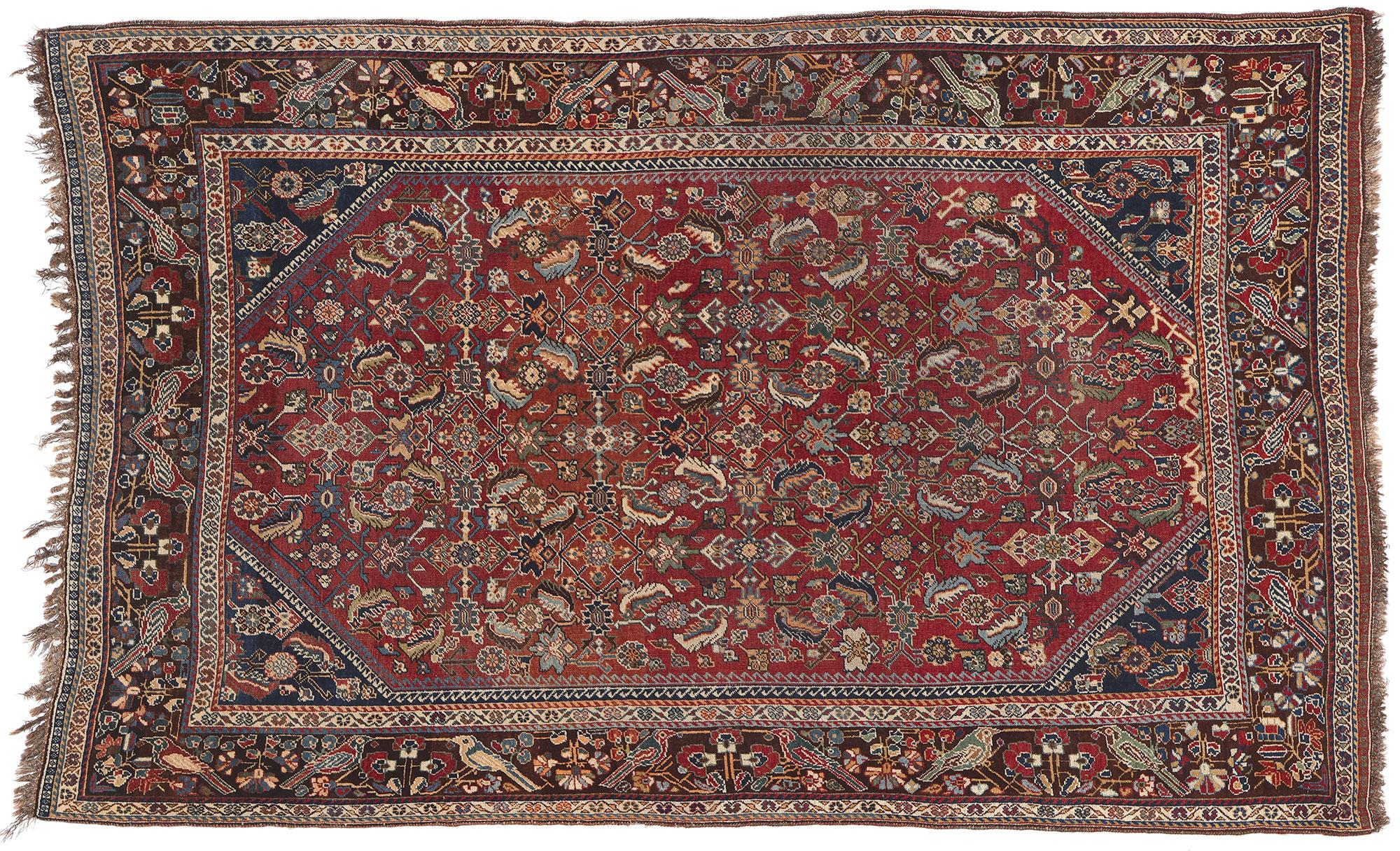 Antique Persian Shiraz Rug For Sale 3