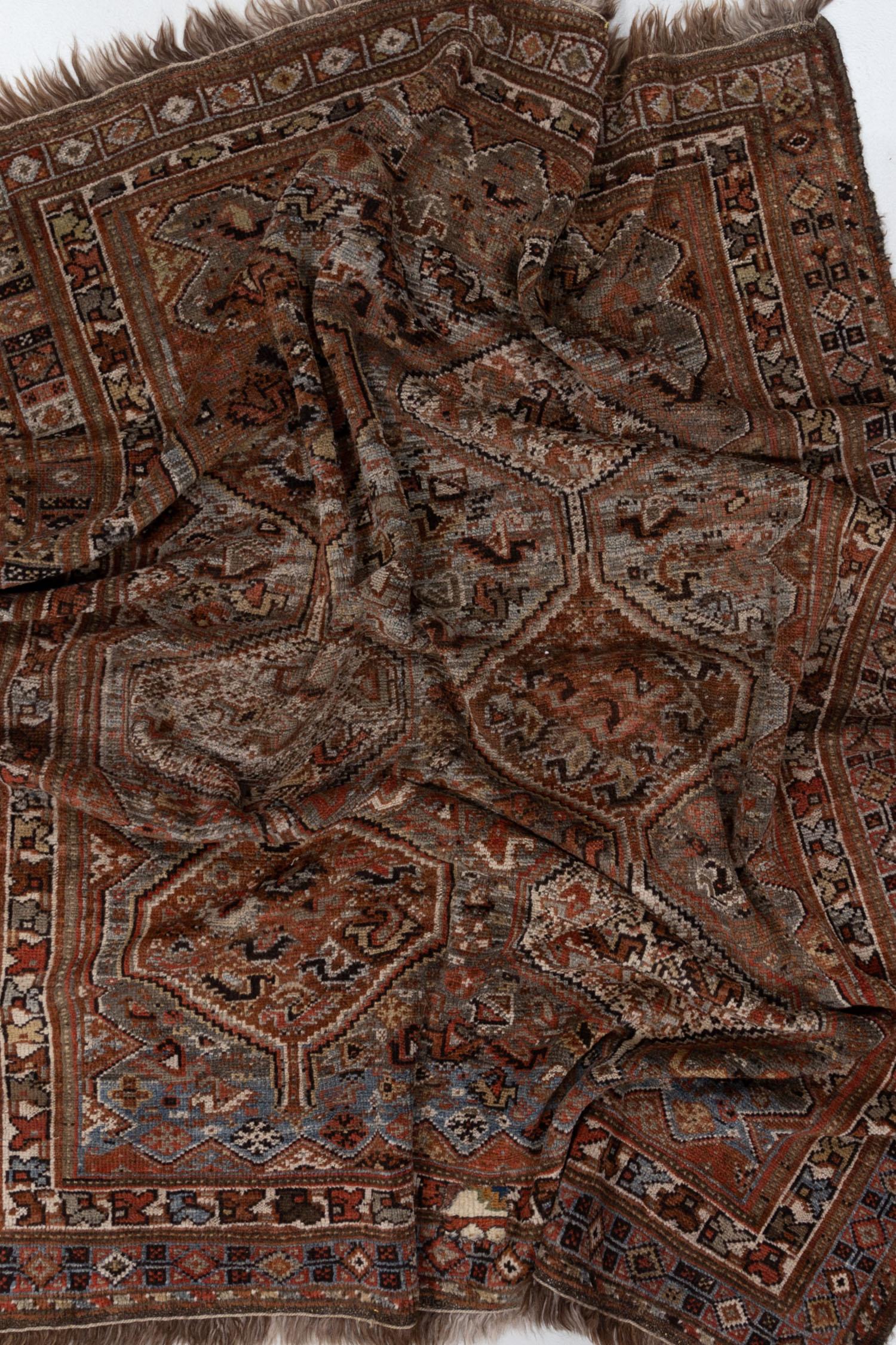 19th Century Antique Persian Shiraz Rug For Sale