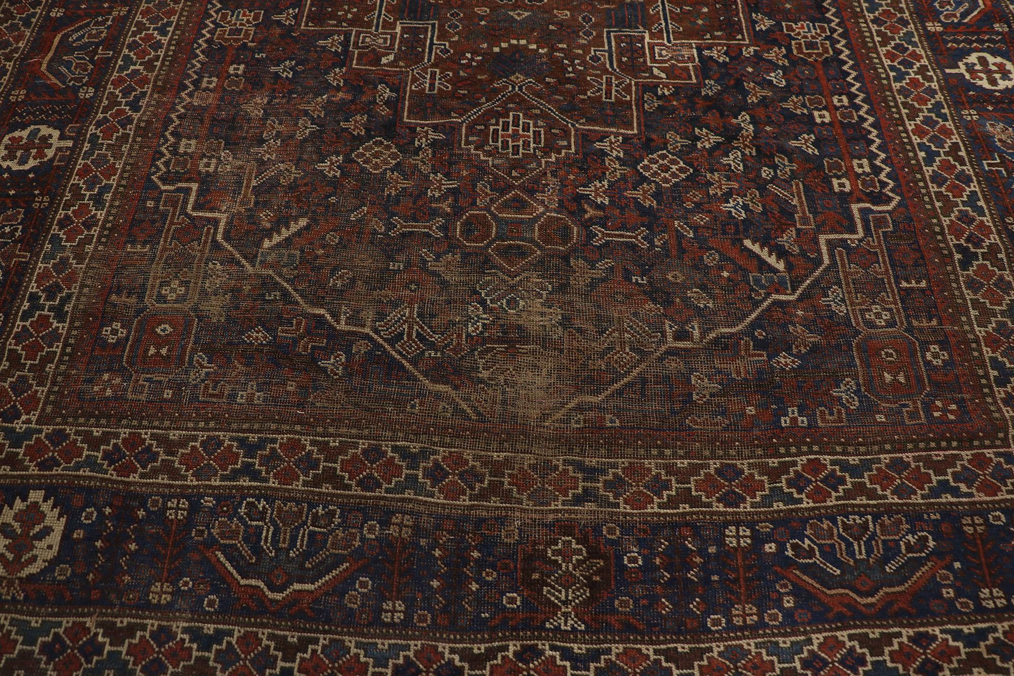 20th Century Antique Persian Shiraz Rug For Sale