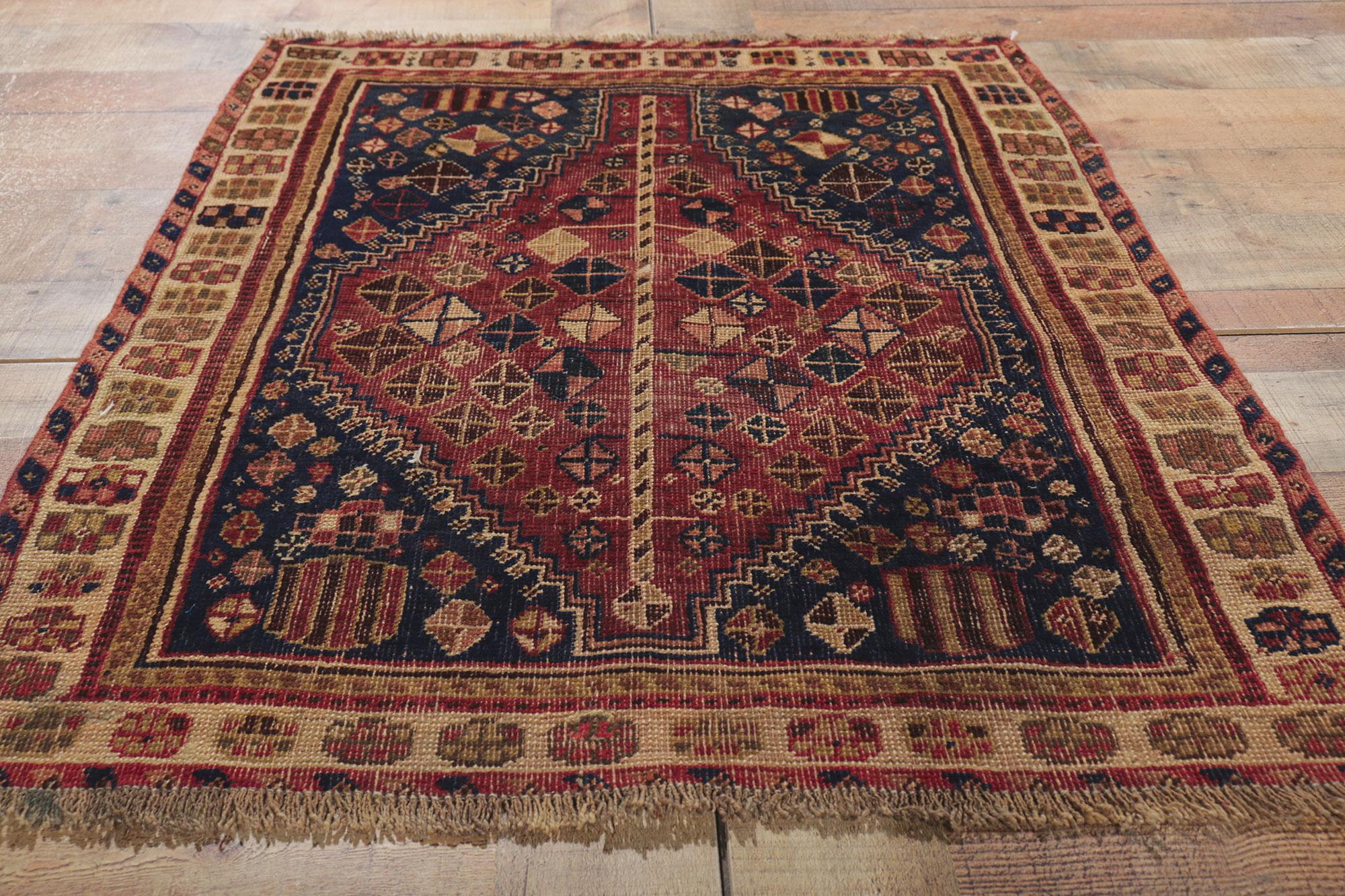 Laine Tapis persan ancien de Shiraz en vente