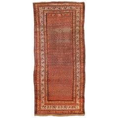 Vintage Persian Shiraz Rug with Red and Black Tribal Motif