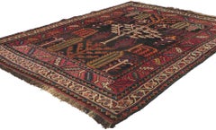 Ancien tapis persan Shiraz à motif d'arbre de vie