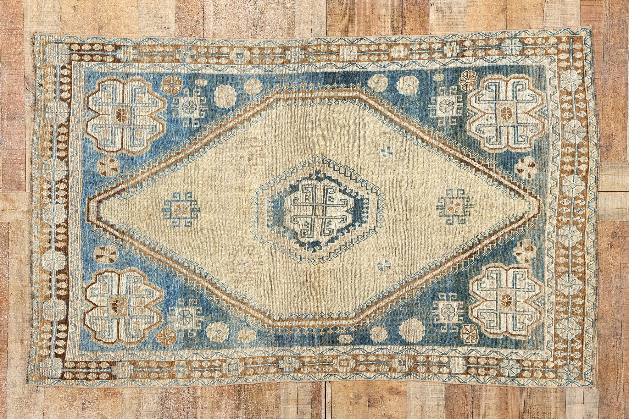 Antique Blue Persian Shiraz Rug  For Sale 2