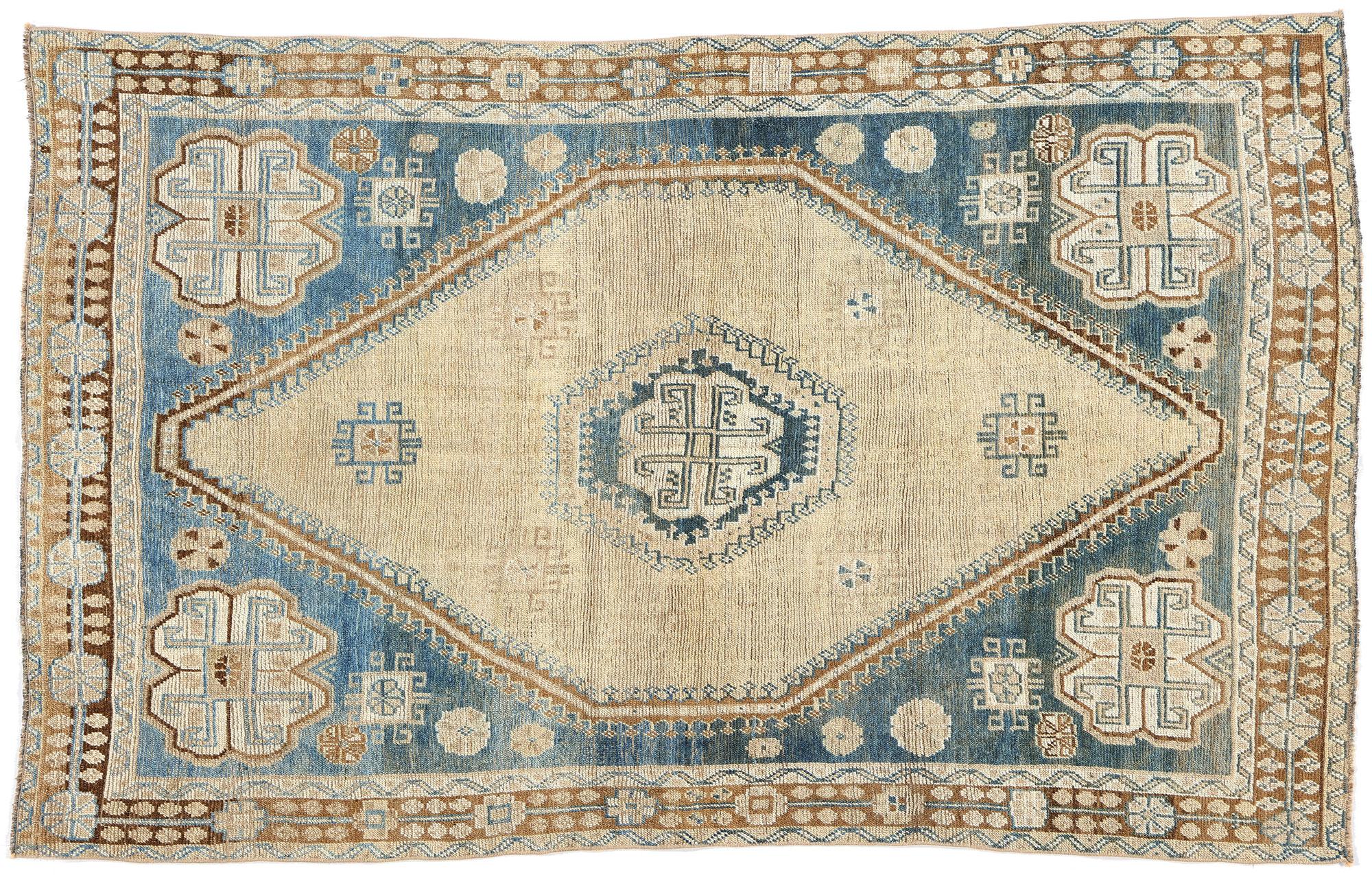Antique Blue Persian Shiraz Rug  For Sale 3