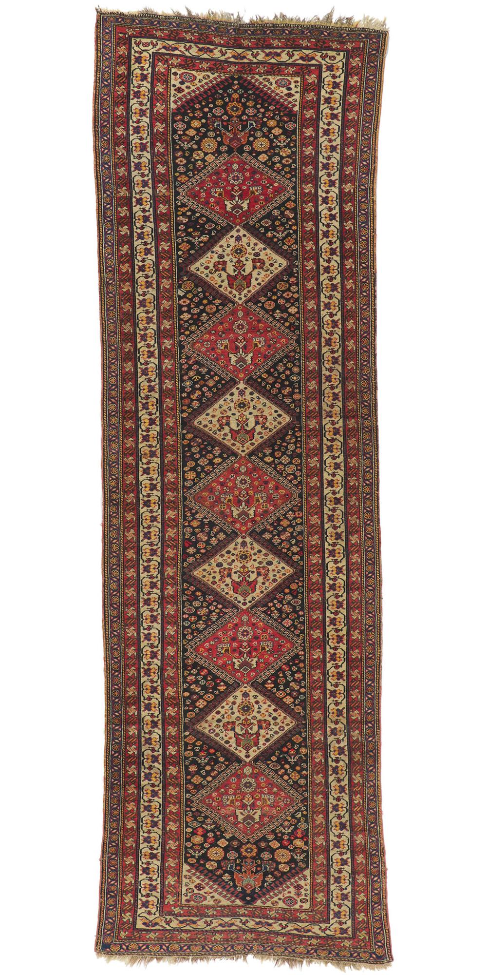 Tappeto persiano Shiraz del 1900 con stile moderno in vendita 2