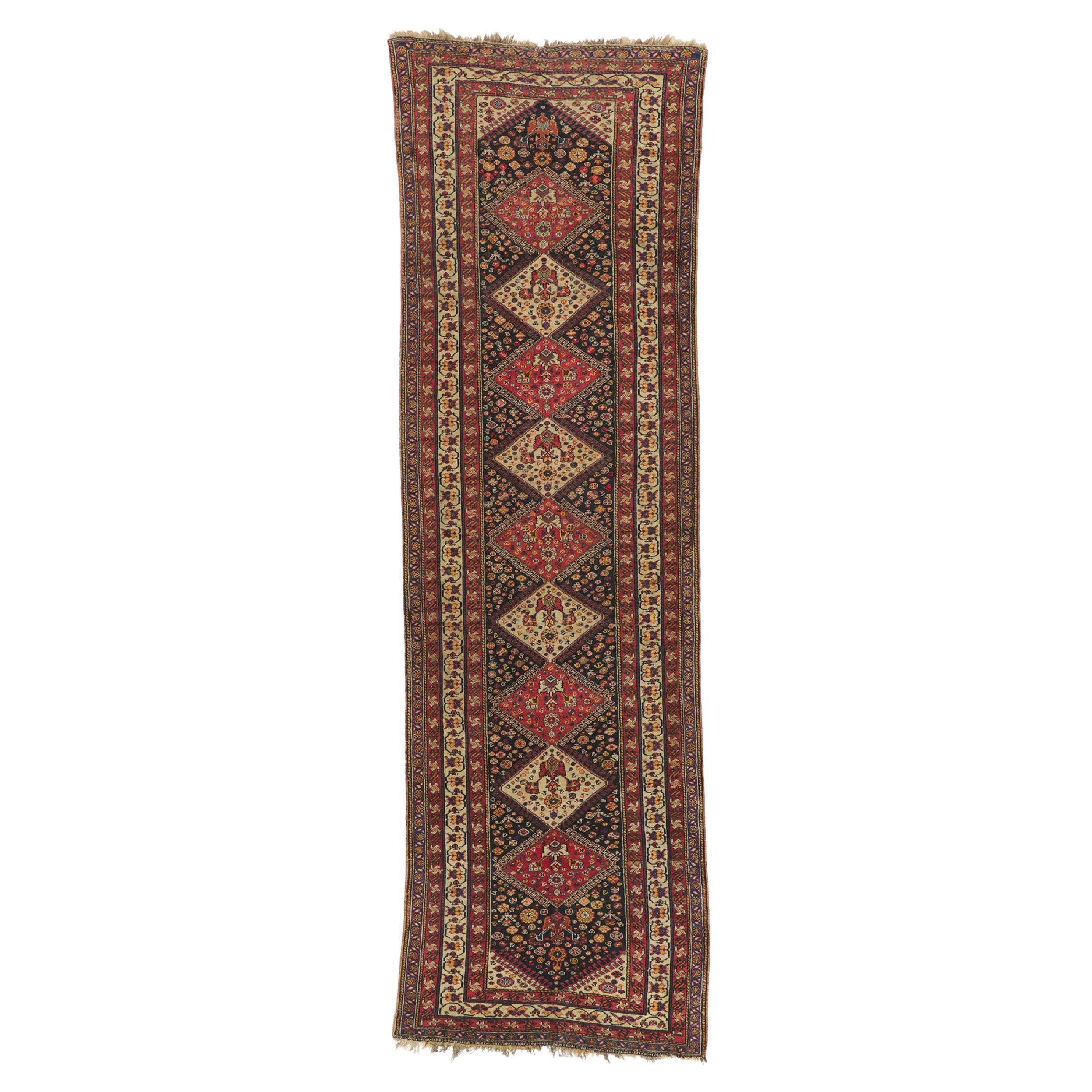 Tapis de couloir persan ancien Shiraz