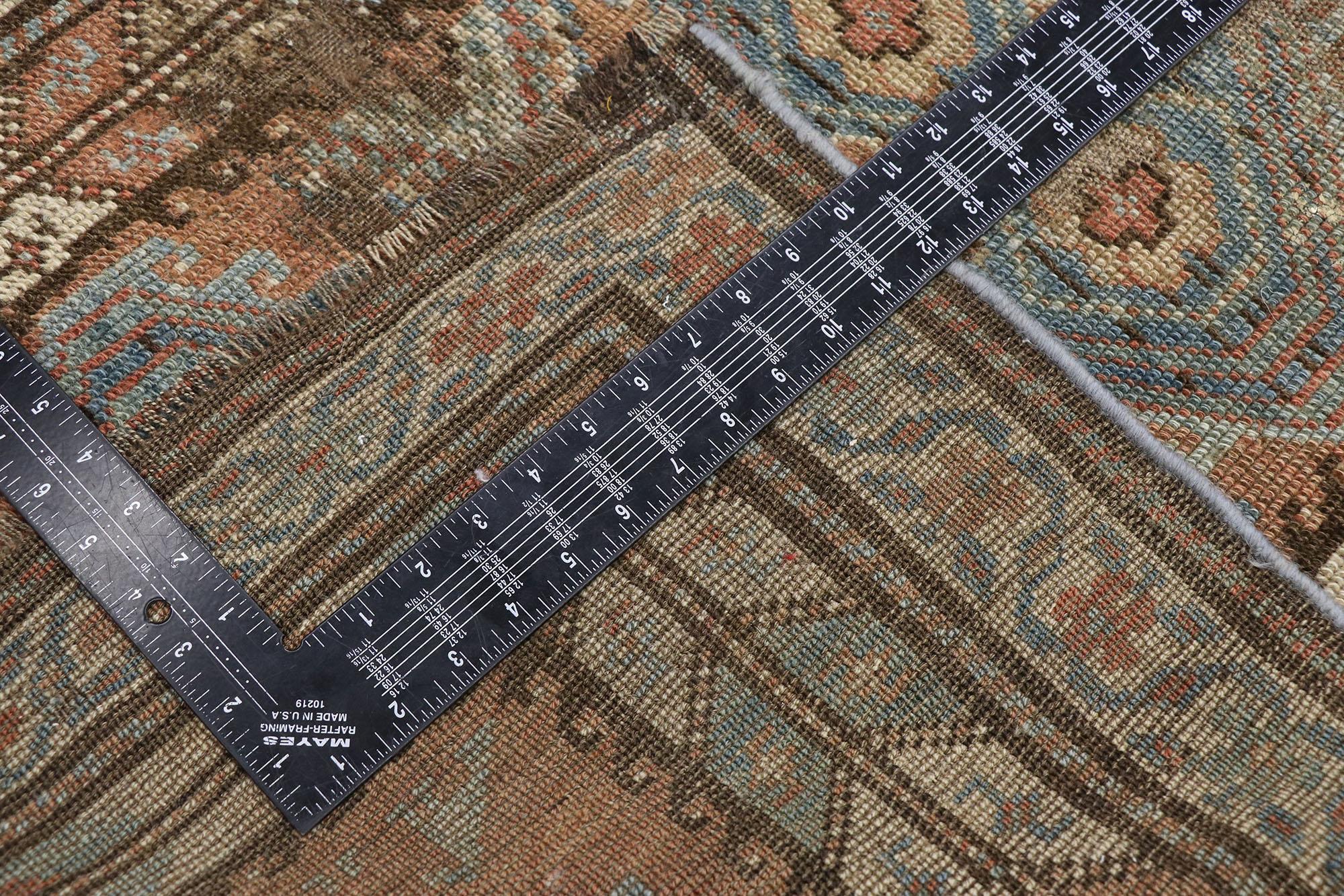 20th Century Antique Persian Shiraz Runner with Rustic Tribal Style For Sale