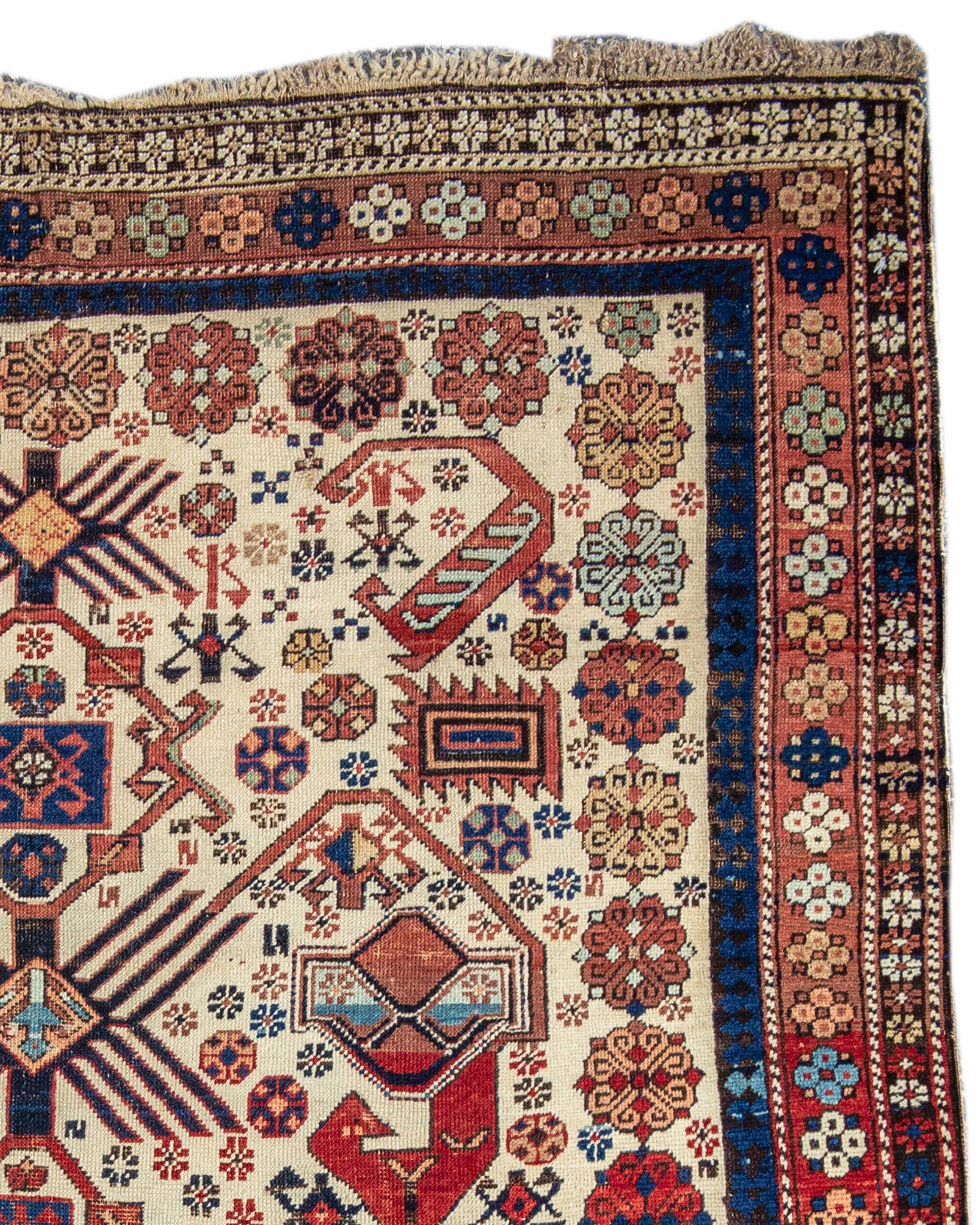 Antique Persian Shirvan Rug, Late 19th Century

Additional Information:
Dimensions: 4'0