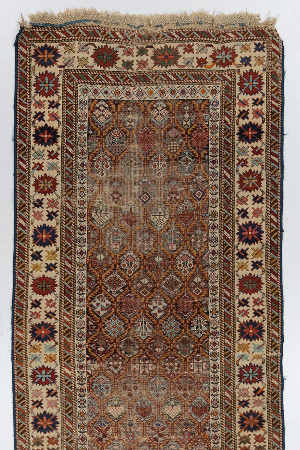 Antique Persian Shirvan Runner Rug In Good Condition For Sale In West Palm Beach, FL