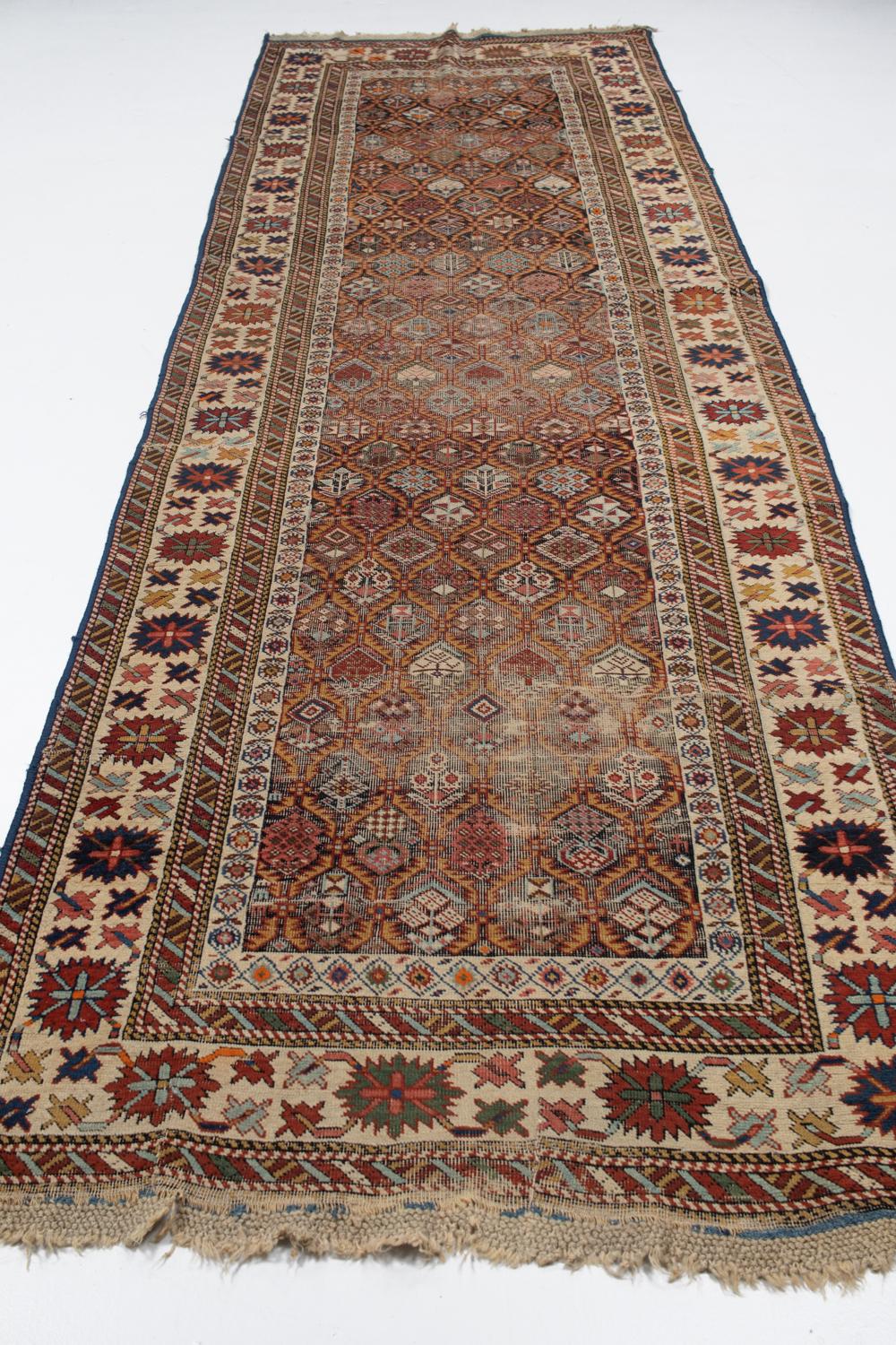 Antique Persian Shirvan Runner Rug For Sale 1
