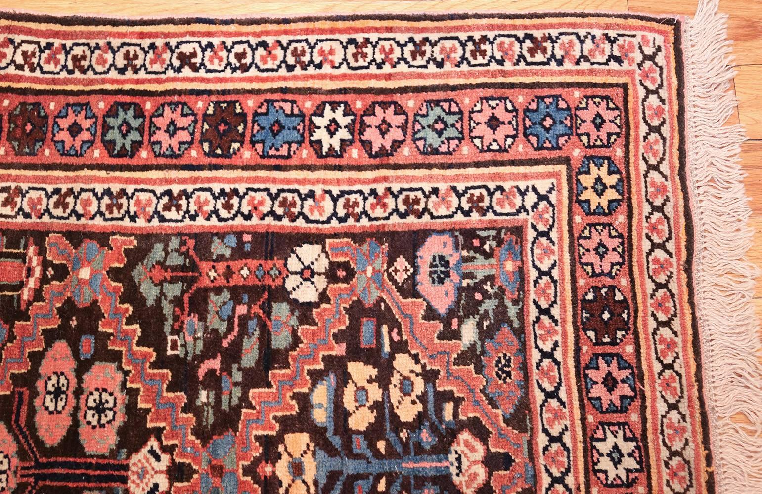 19th Century Antique Persian Shrub Design Bidjar Carpet. 4 ft 1 in x 12 ft 6 in For Sale