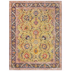 Antique Persian Sickle Leaf Tabriz Rug. Size: 9 ft x 12 ft (2.74 m x 3.66 m)