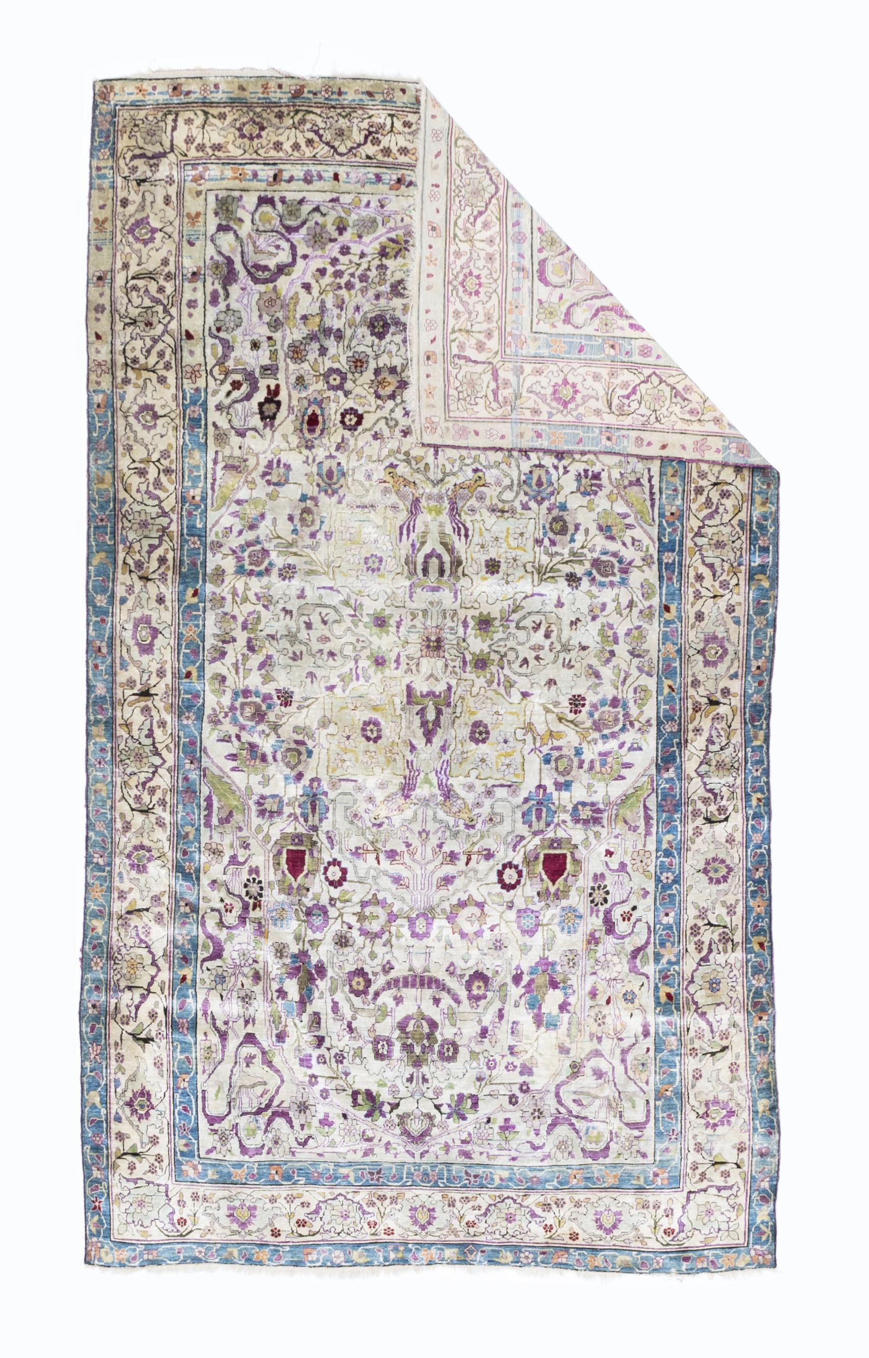 Antique Persian Silk Farahan Rug 3’11