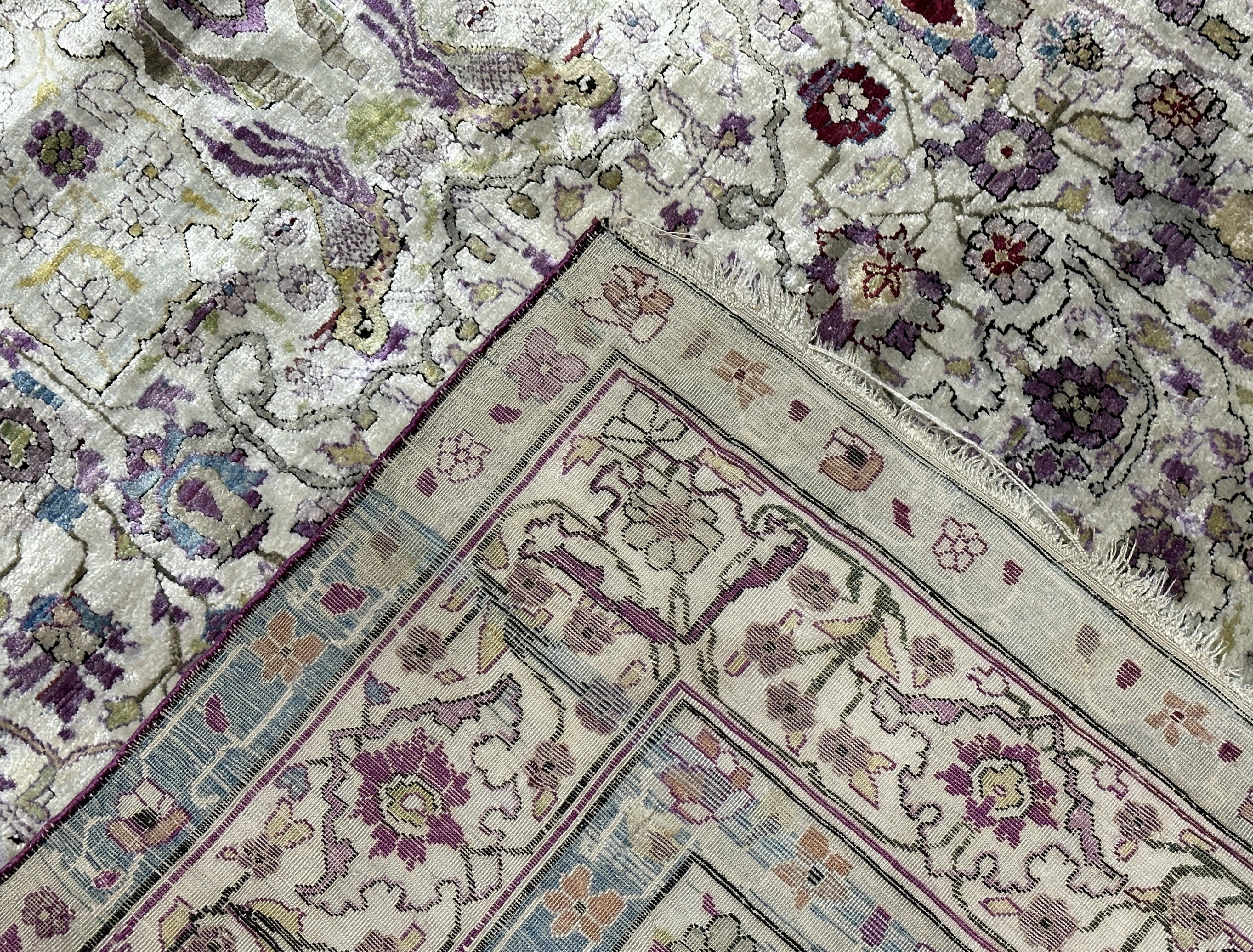 Antique Persian Silk Farahan Rug 3’11