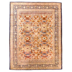 Antique Persian Silk Heriz Rug 6'5" x 8’5"