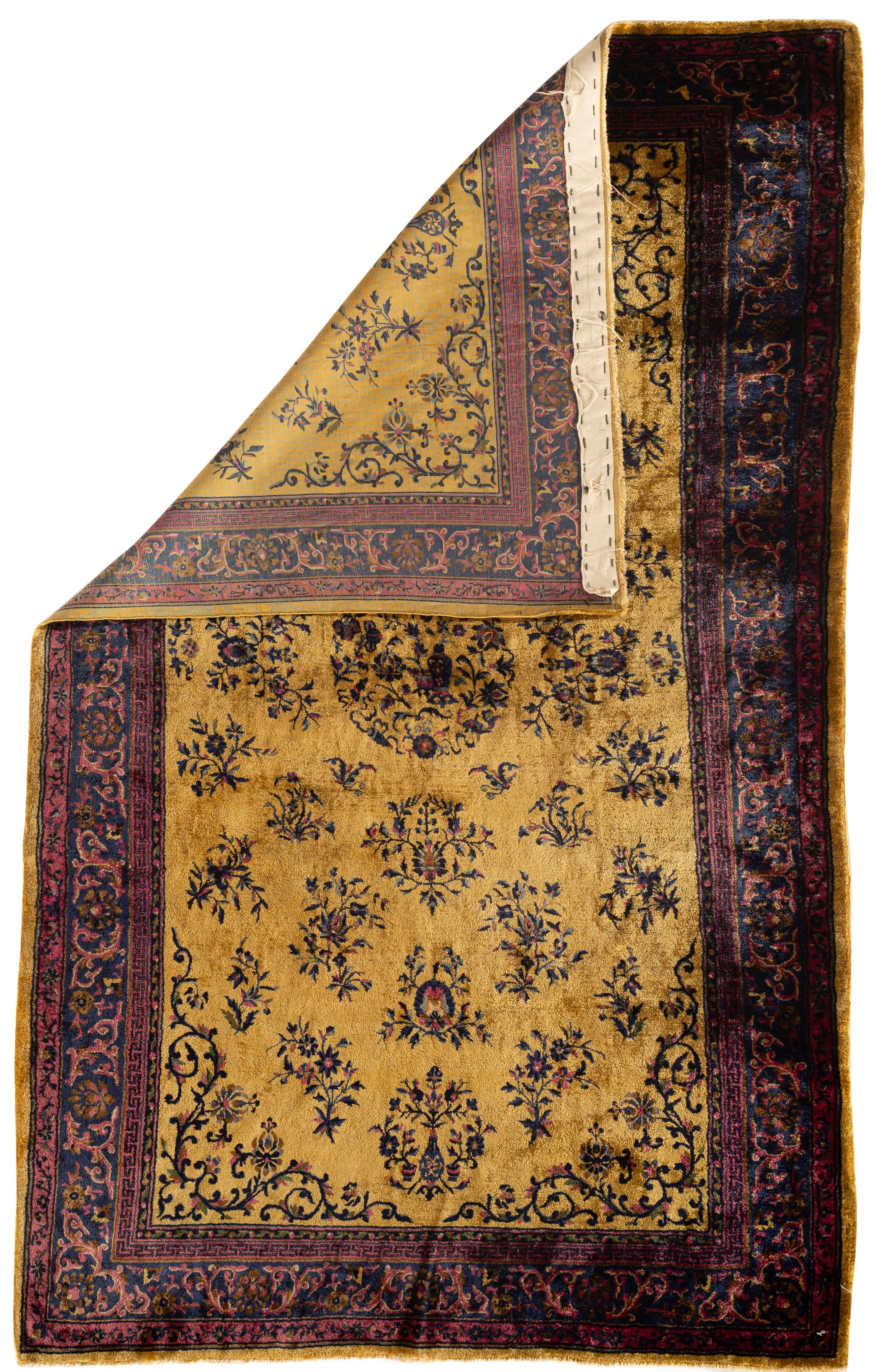 Antique Persian Silk Kashan, circa 1900 In Good Condition For Sale In Secaucus, NJ
