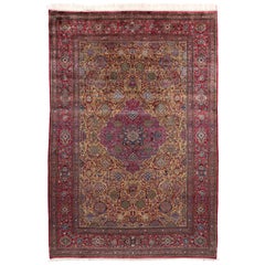Antique Persian Silk Kashan