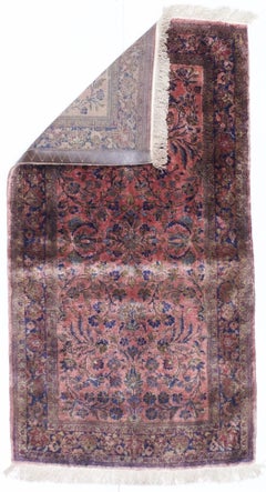 Antique Persian Silk Kashan Rug 2’0" x 3’5”