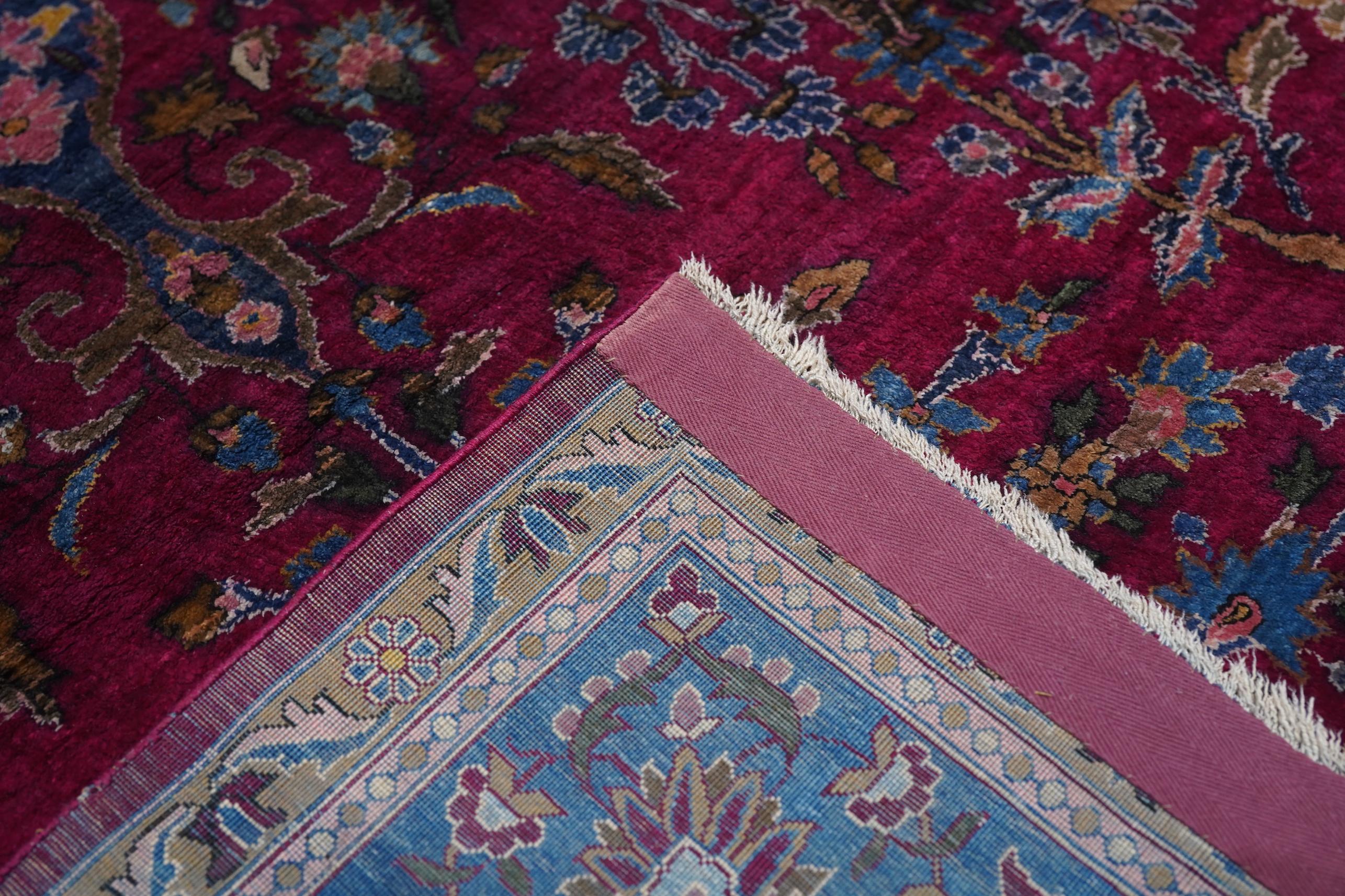 Antique Persian Silk Kashan Rug 4'5'' x 6'6'' For Sale 3