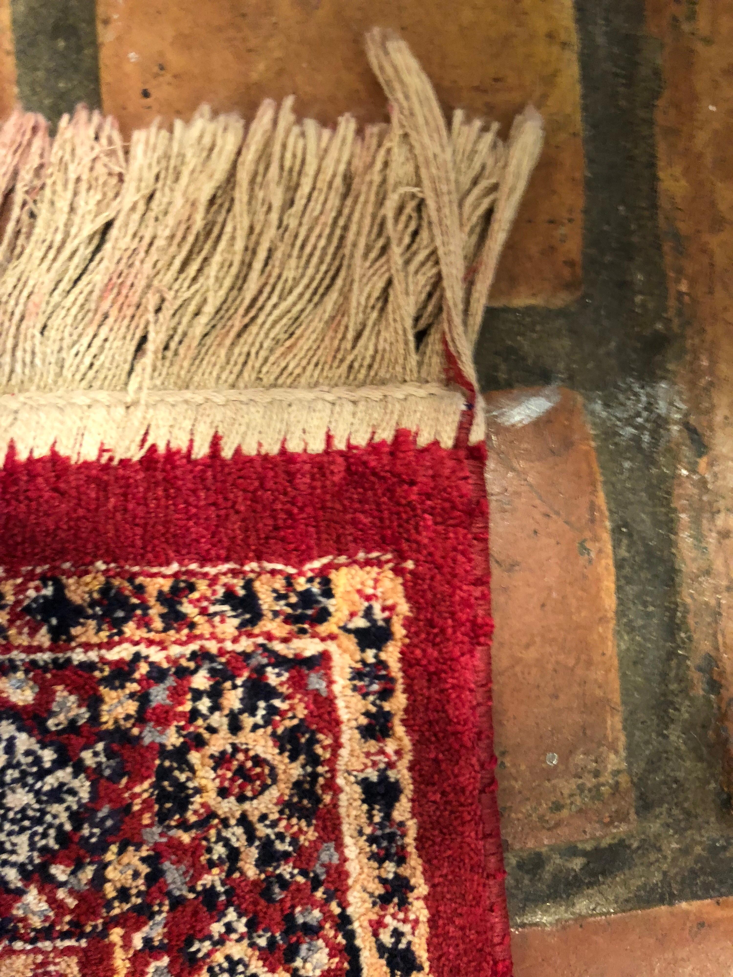 Antique Persian Silk Prayer Mat For Sale 2