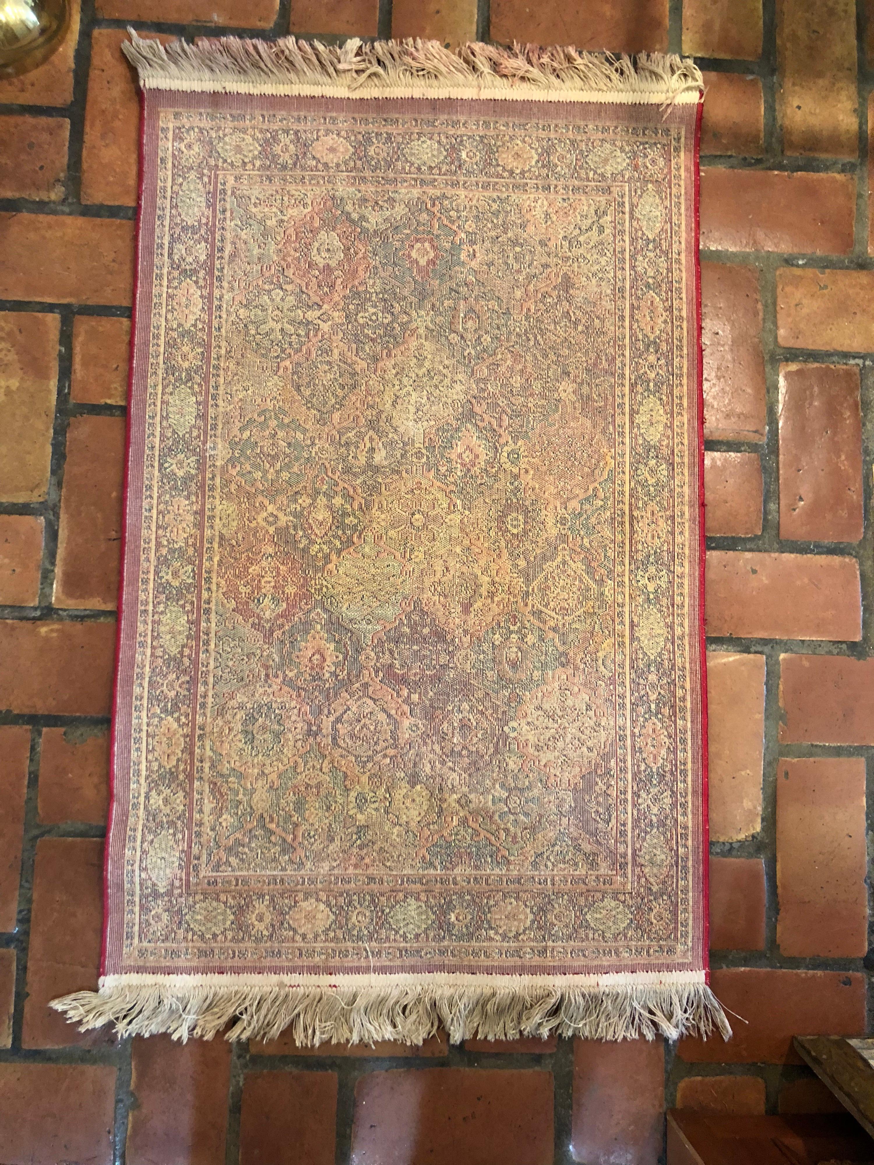 Antique Persian Silk Prayer Mat For Sale 3