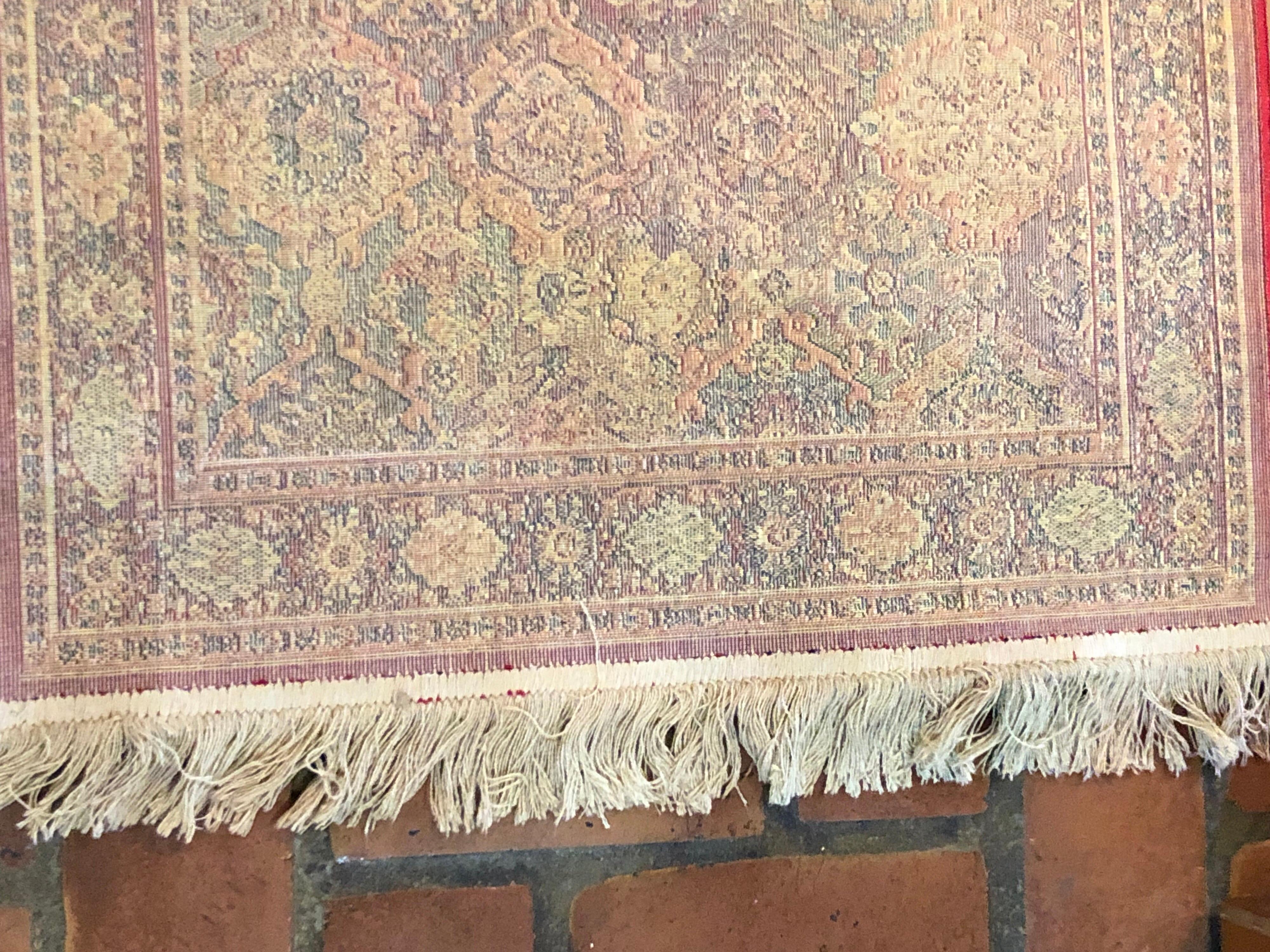 Antique Persian Silk Prayer Mat For Sale 10