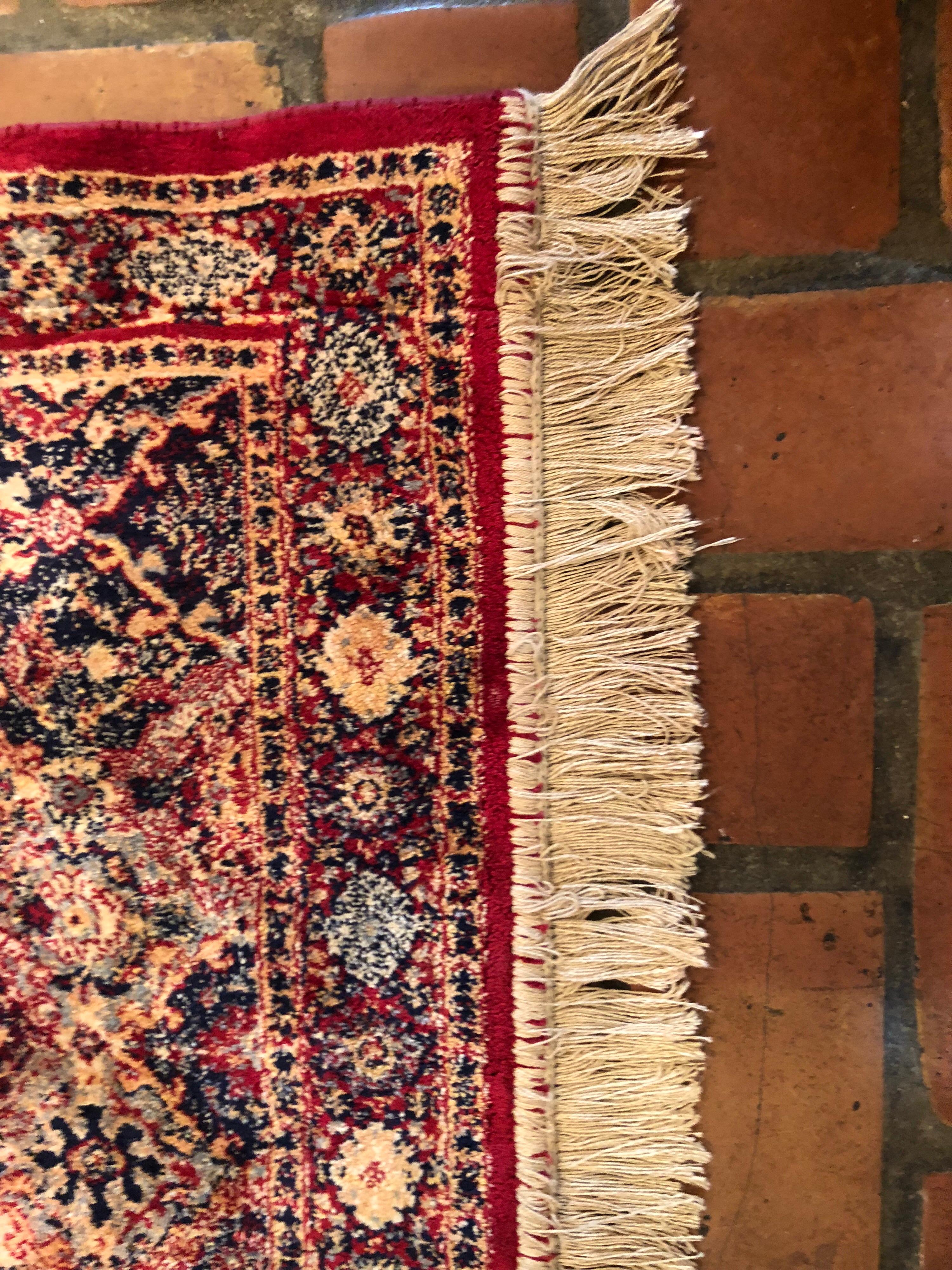 20th Century Antique Persian Silk Prayer Mat For Sale