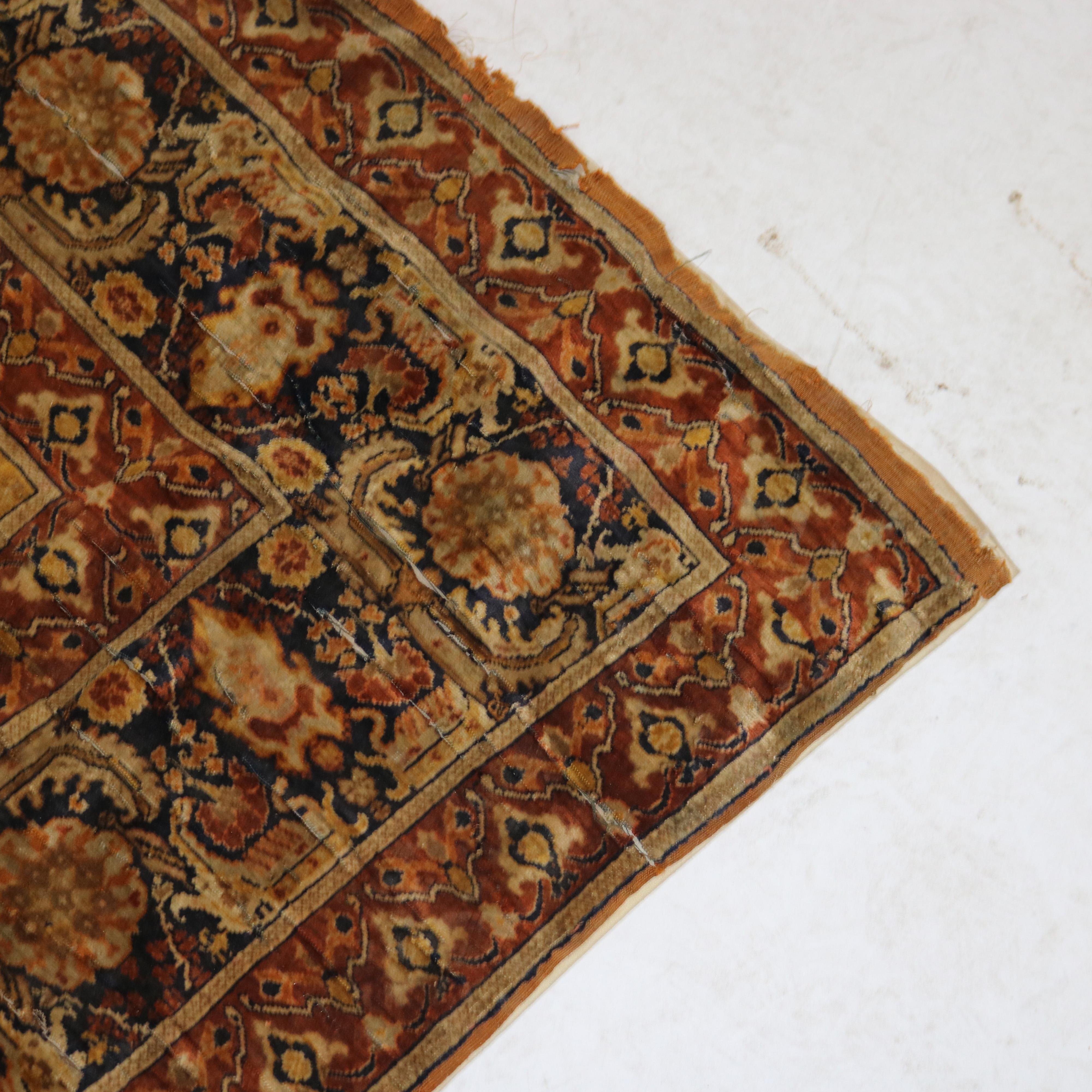 Antique Persian Silk Prayer Rug with Tree of Life 18thC In Good Condition For Sale In Big Flats, NY