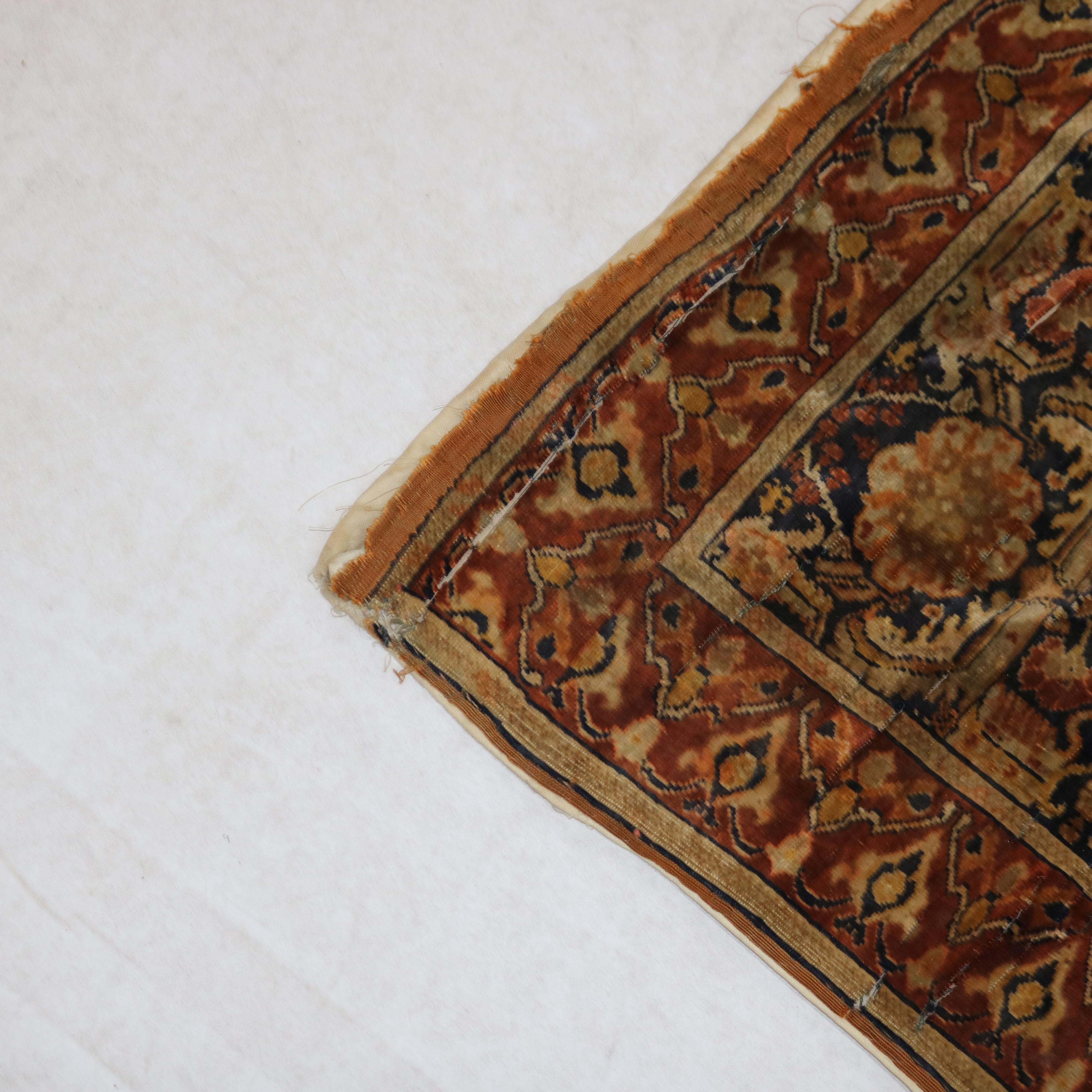 18th Century and Earlier Antique Persian Silk Prayer Rug with Tree of Life 18thC For Sale