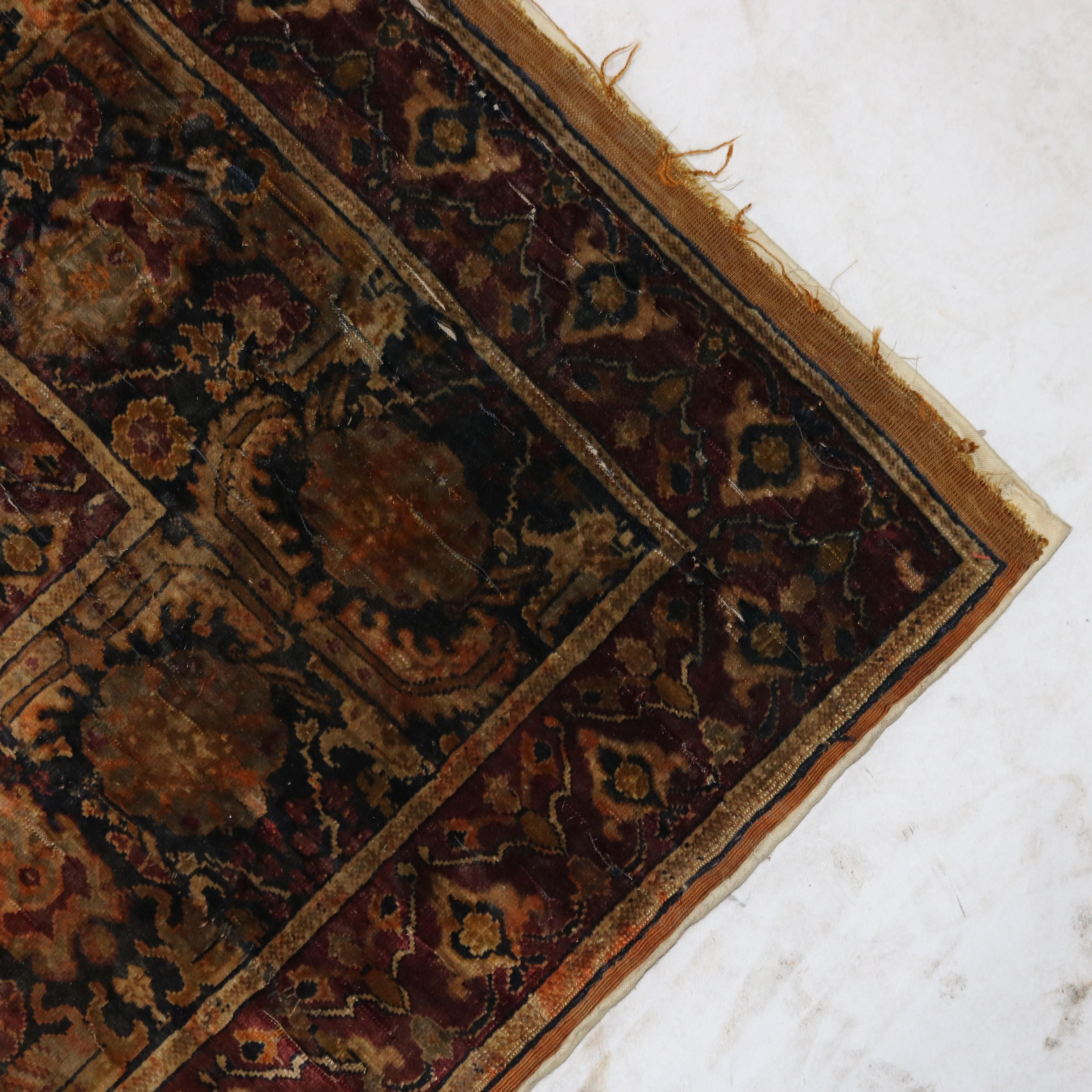 Antique Persian Silk Prayer Rug with Tree of Life 18thC For Sale 1