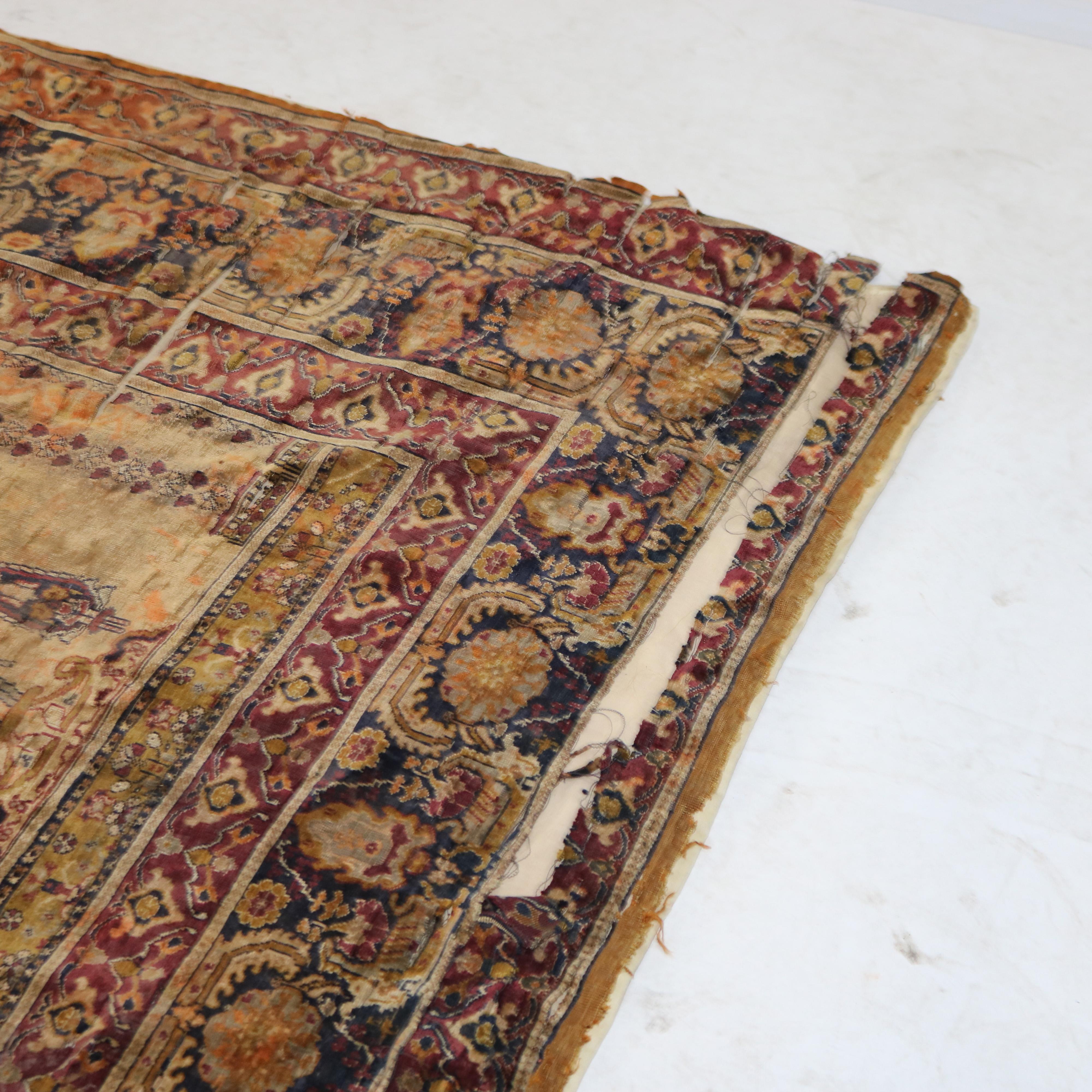 Antique Persian Silk Prayer Rug with Tree of Life 18thC For Sale 3