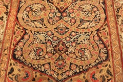Antique Persian Silk Embroidery. 4 ft. 5 in x 7 ft. 5 in