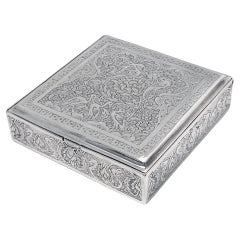 Antique Persian Silver Box C.1920.