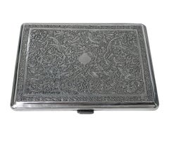 Antique Persian Silver Cigarette Case C.1920.