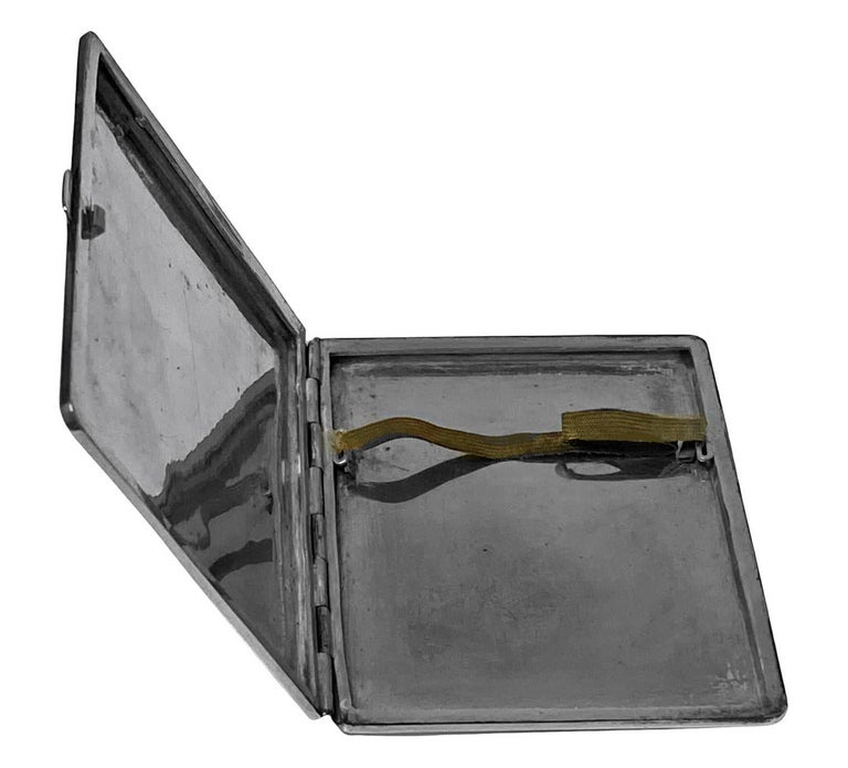 old metal cigarette cases Antique Persian Silver Cigarette Case, C.1920 at 1stDibs