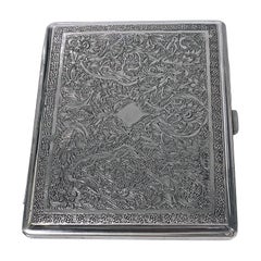 Antique Persian Silver Cigarette Case C.1920.