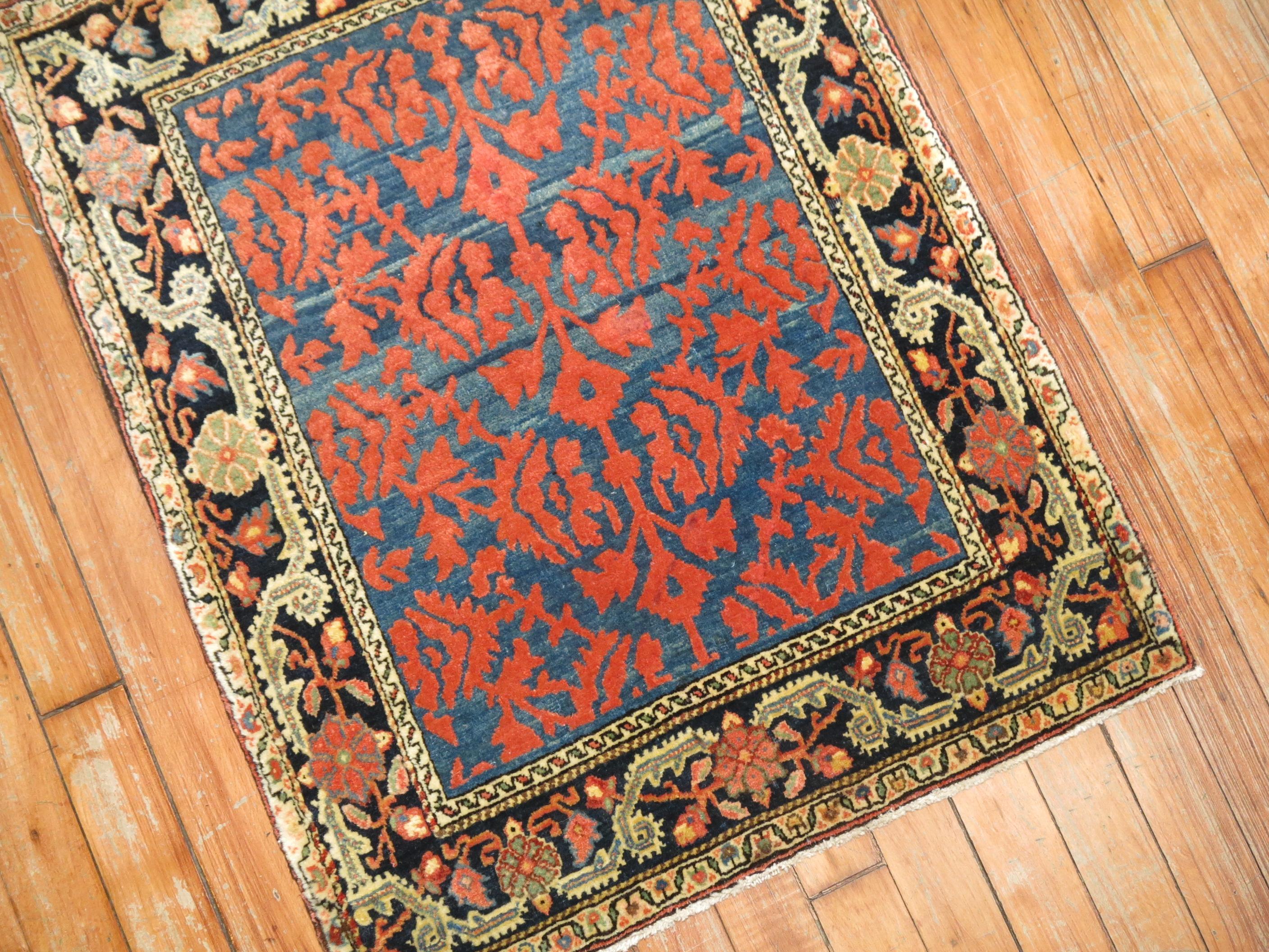 Hand-Carved Antique Persian Souf Jozan Mat For Sale