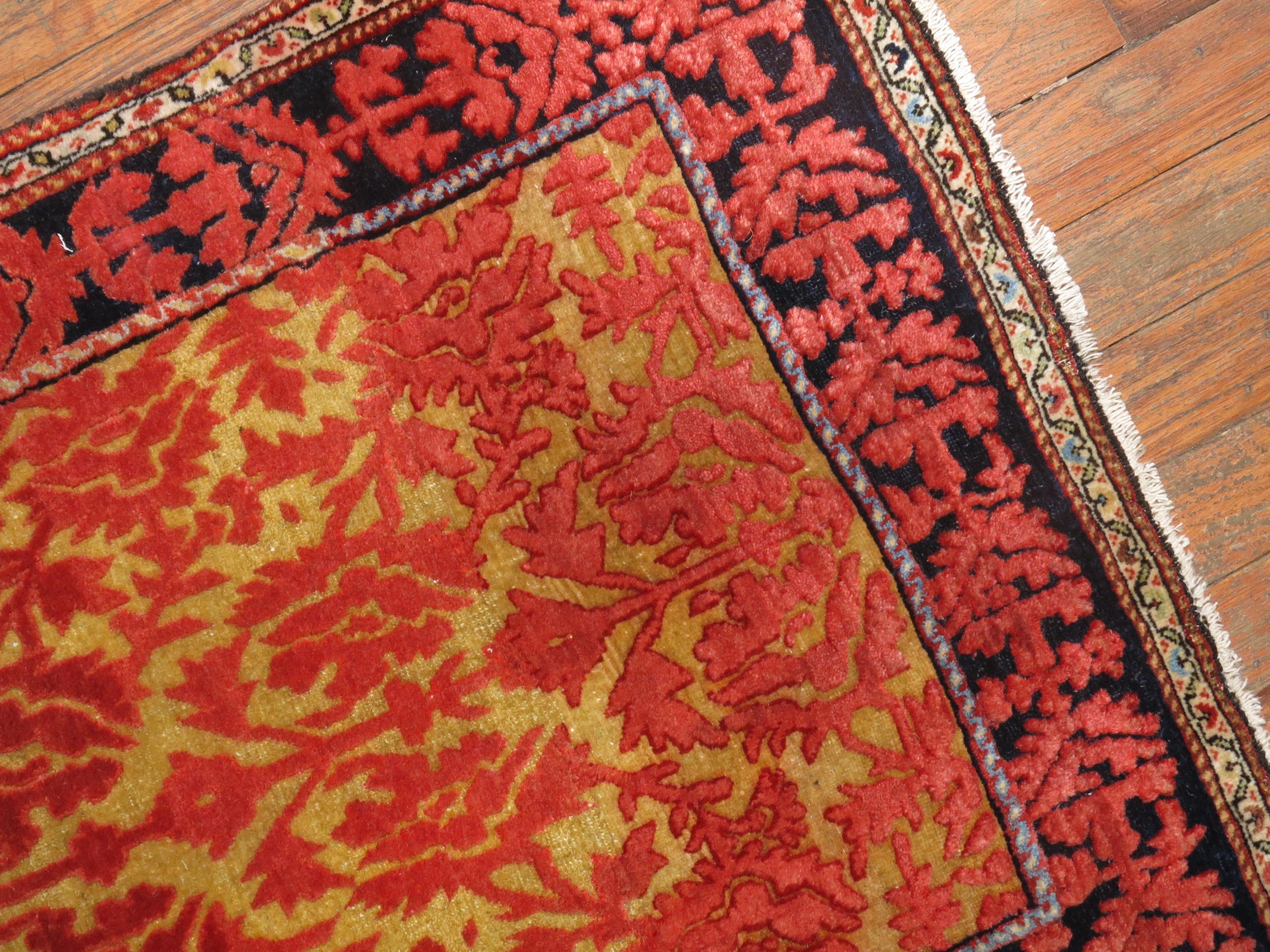 Wool Antique Persian Souf Rug For Sale