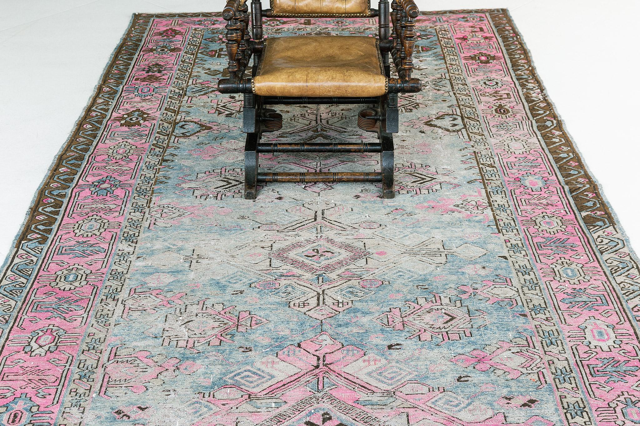 Hand-Knotted Antique Persian Soumak Rug 55399 For Sale